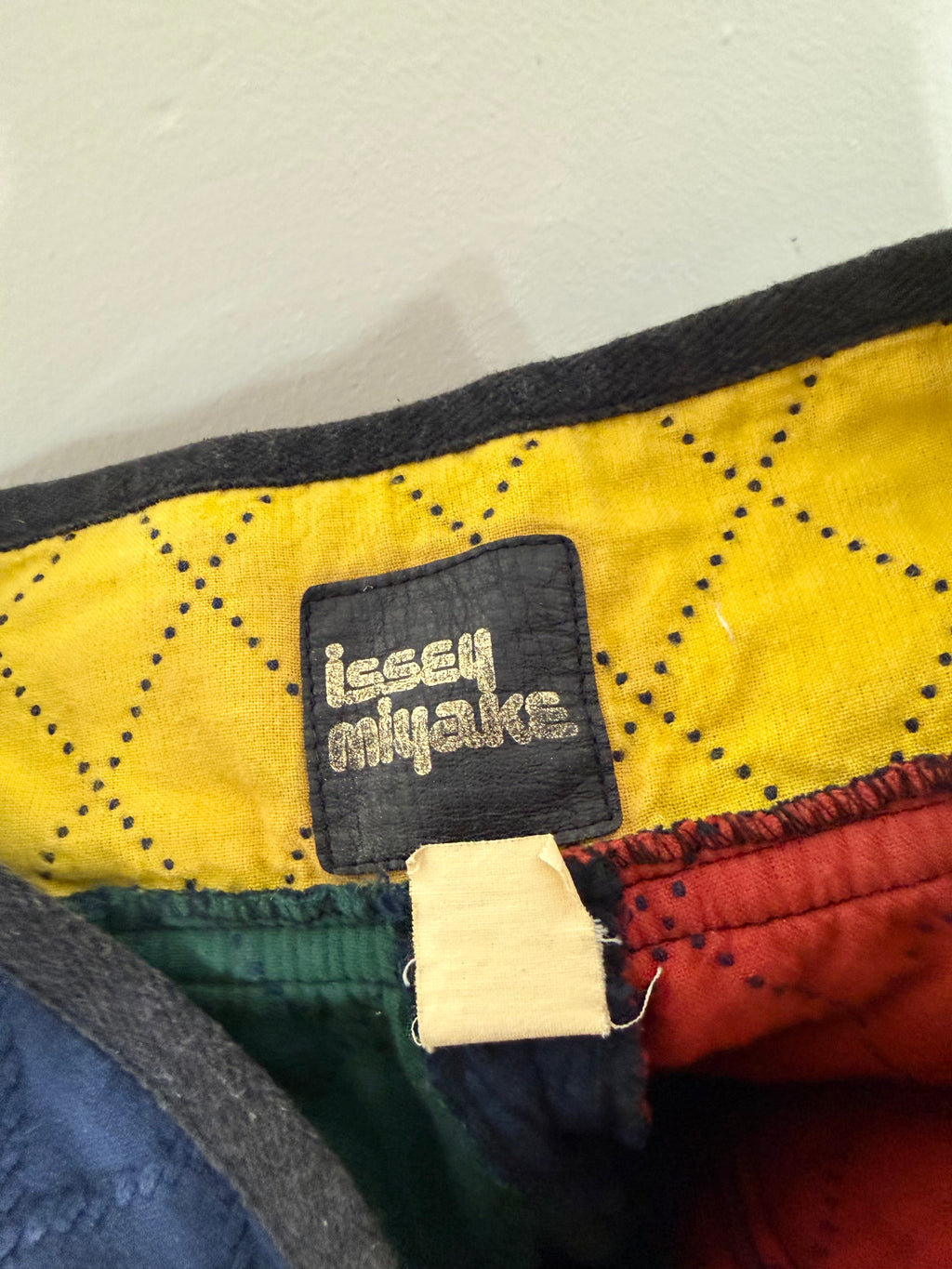 Issey Miyake Vintage Cotton Quilted Wide Leg Trousers