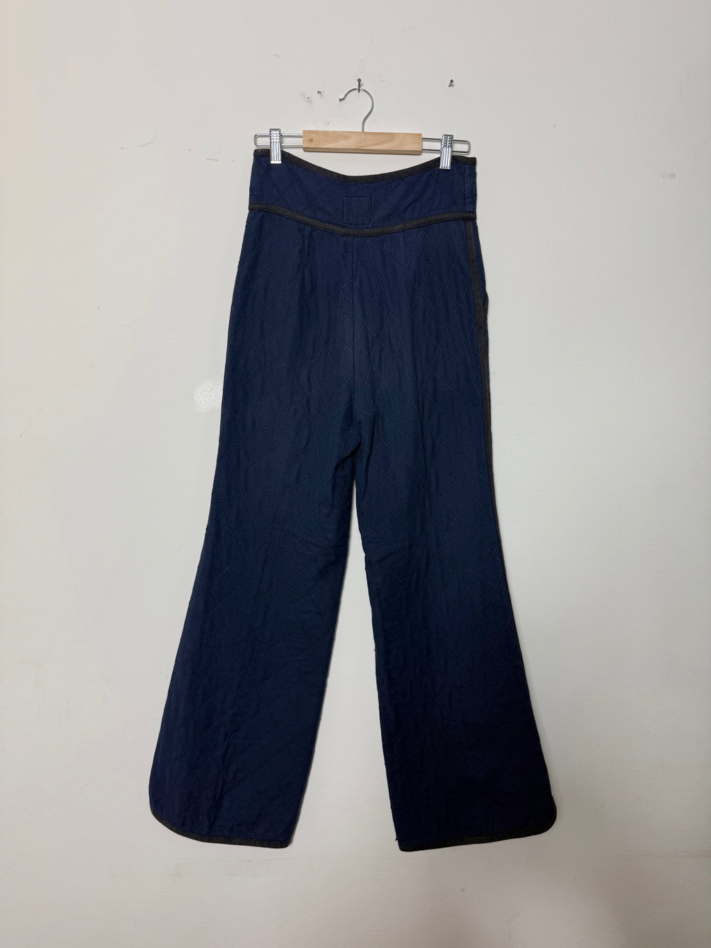 Issey Miyake Vintage Cotton Quilted Wide Leg Trousers