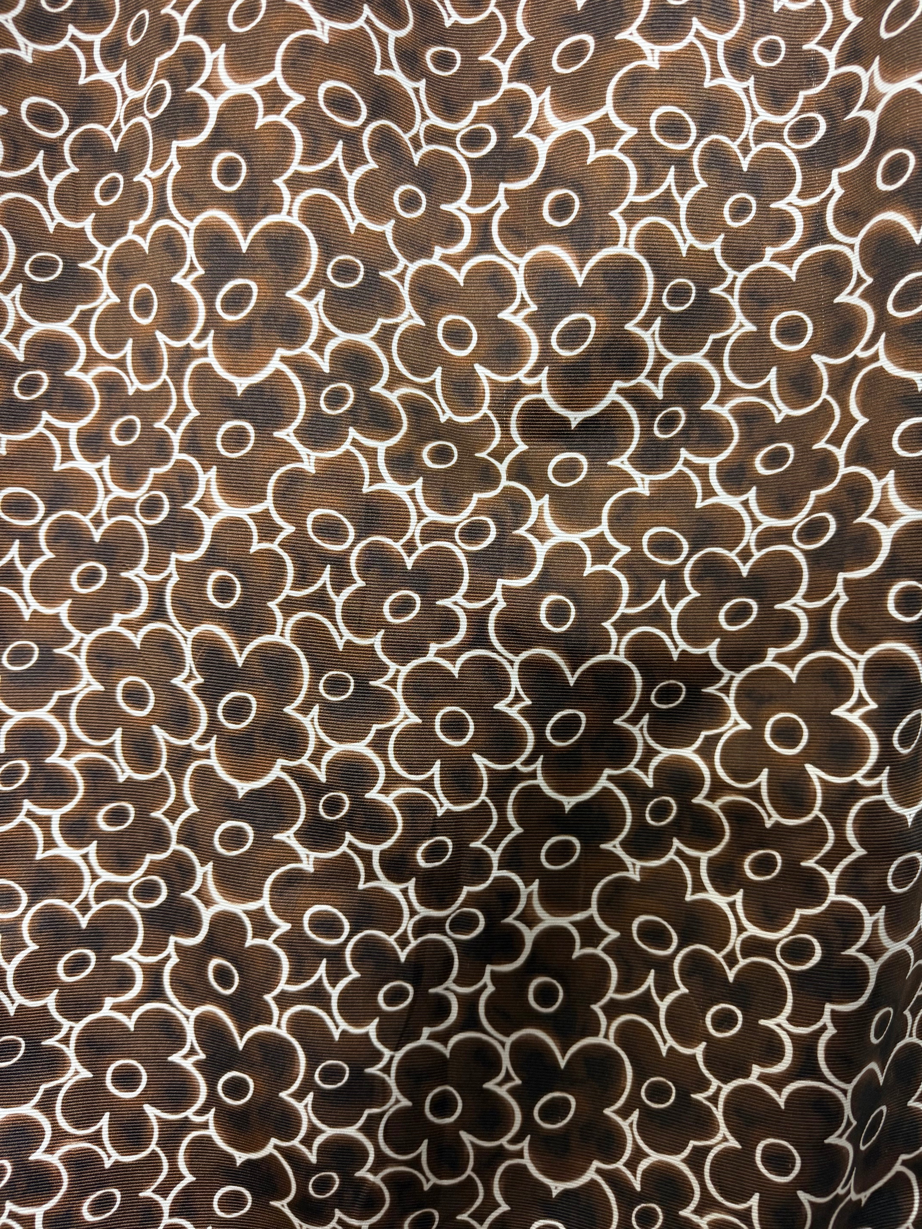 Miu Miu Vintage Brown Floral Maxi Side Split Maxi Skirt
