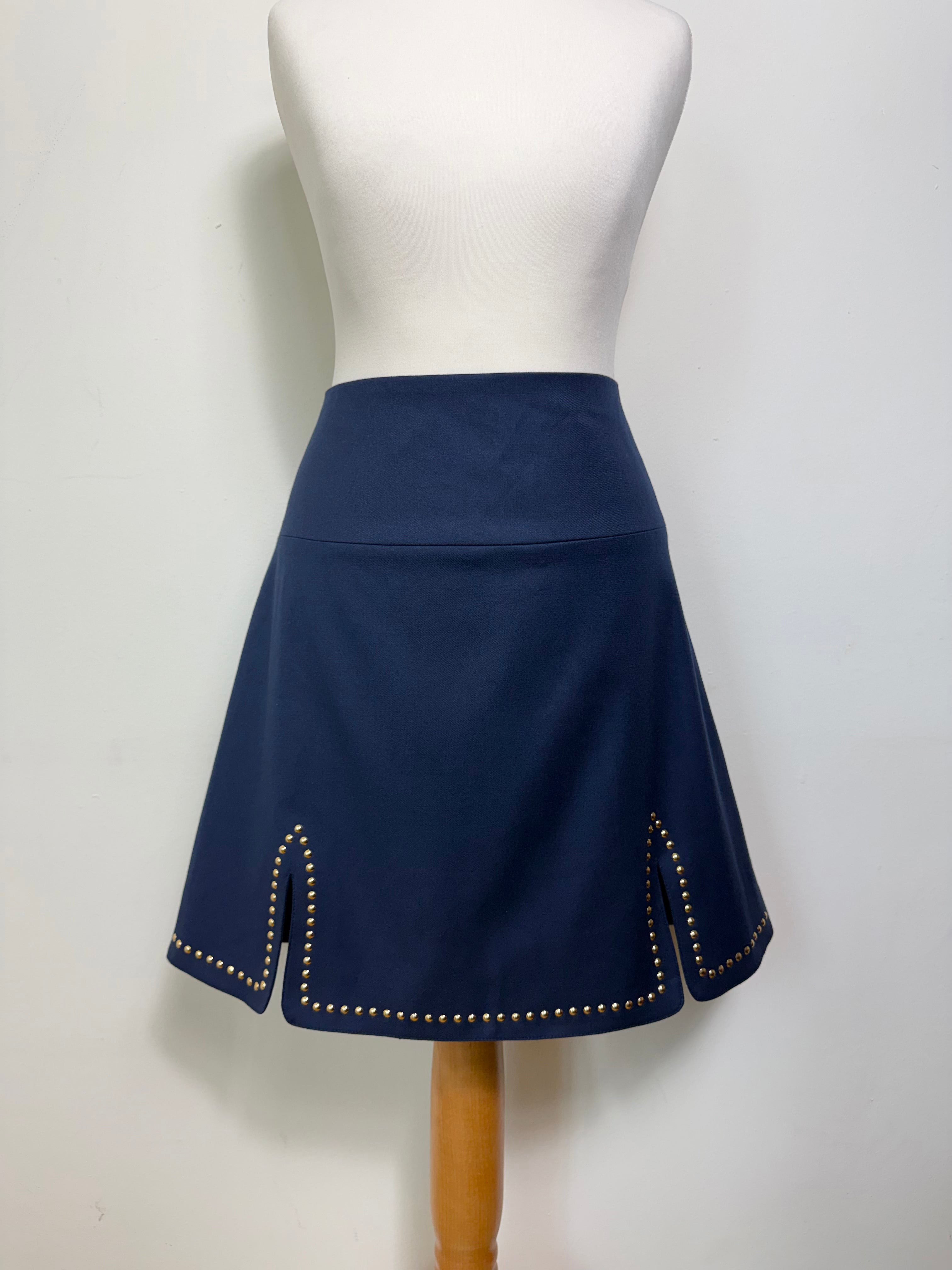 Blugirl Blumarine Navy Studded Mini Skirt