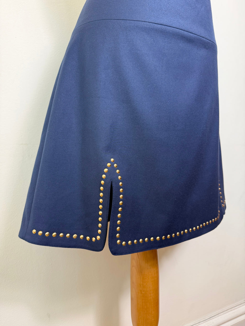 Blugirl Blumarine Navy Studded Mini Skirt