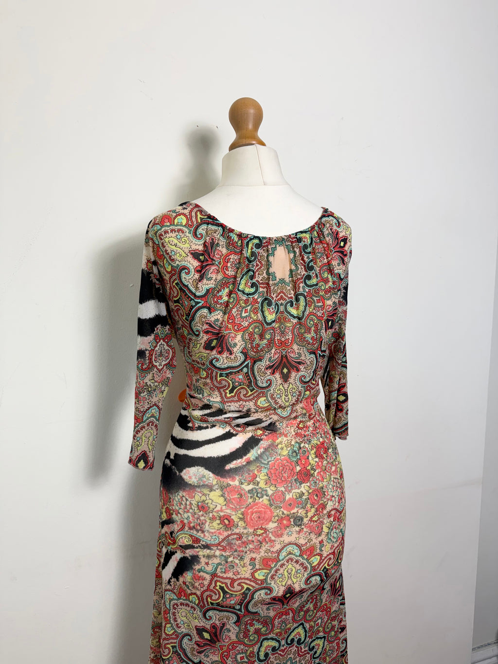 Roberto Cavalli Class Paisley Multicolour Midi Dress