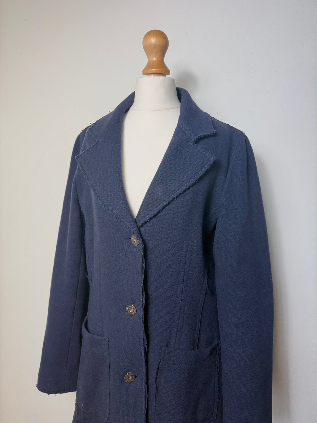 Calvin Klein Jeans Navy Wool Coat
