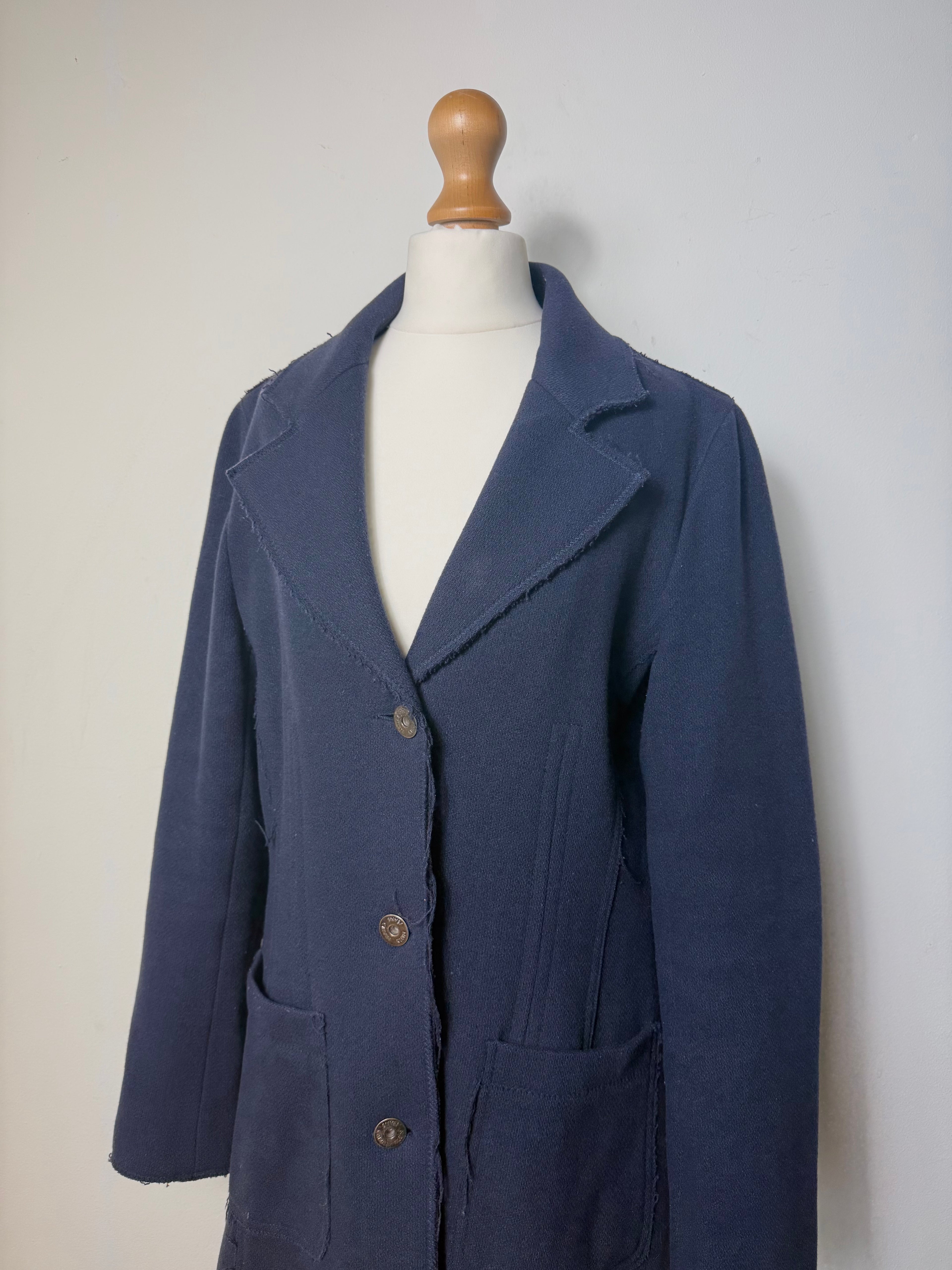 Calvin Klein Jeans Navy Wool Coat