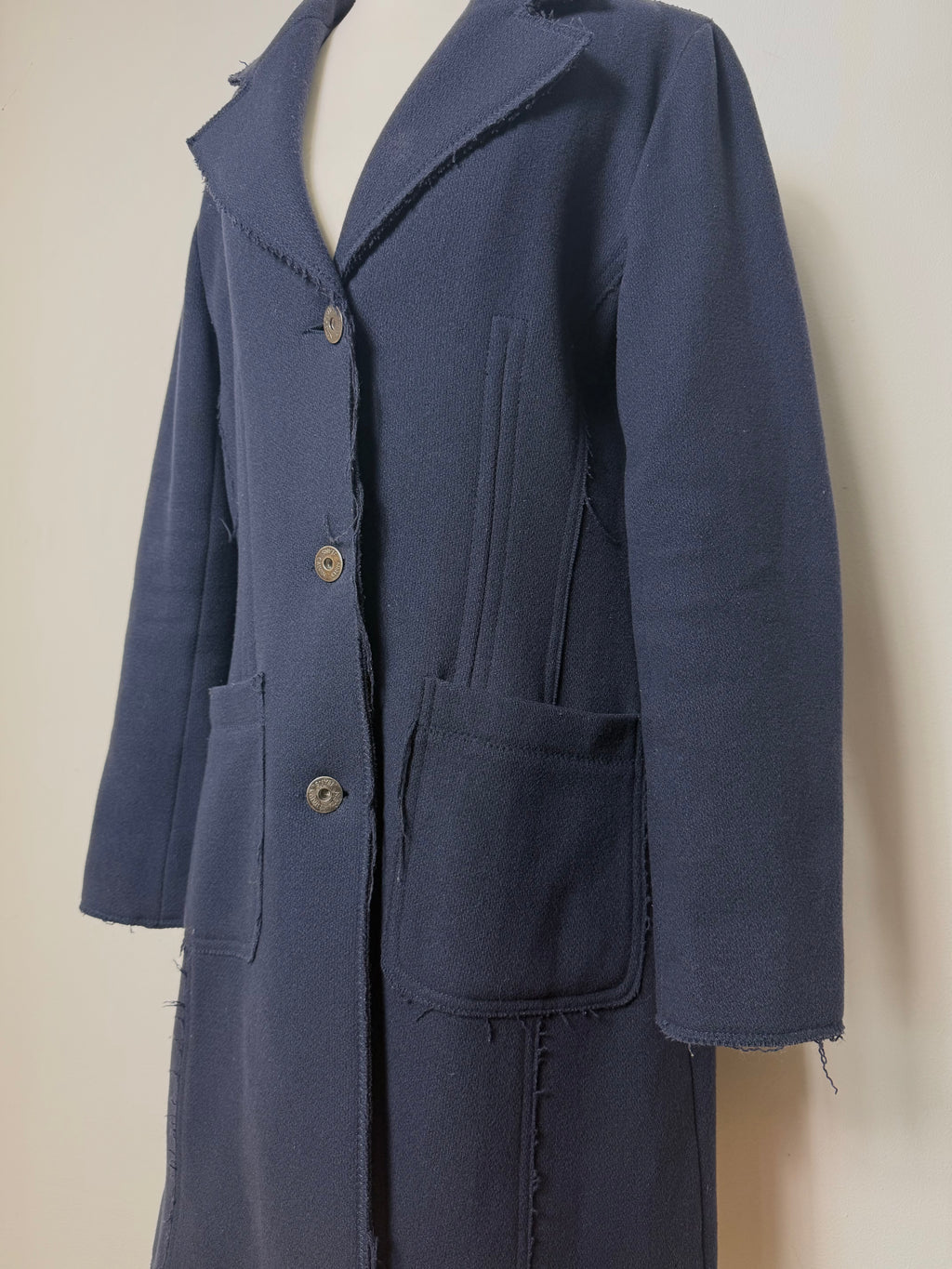 Calvin Klein Jeans Navy Wool Coat