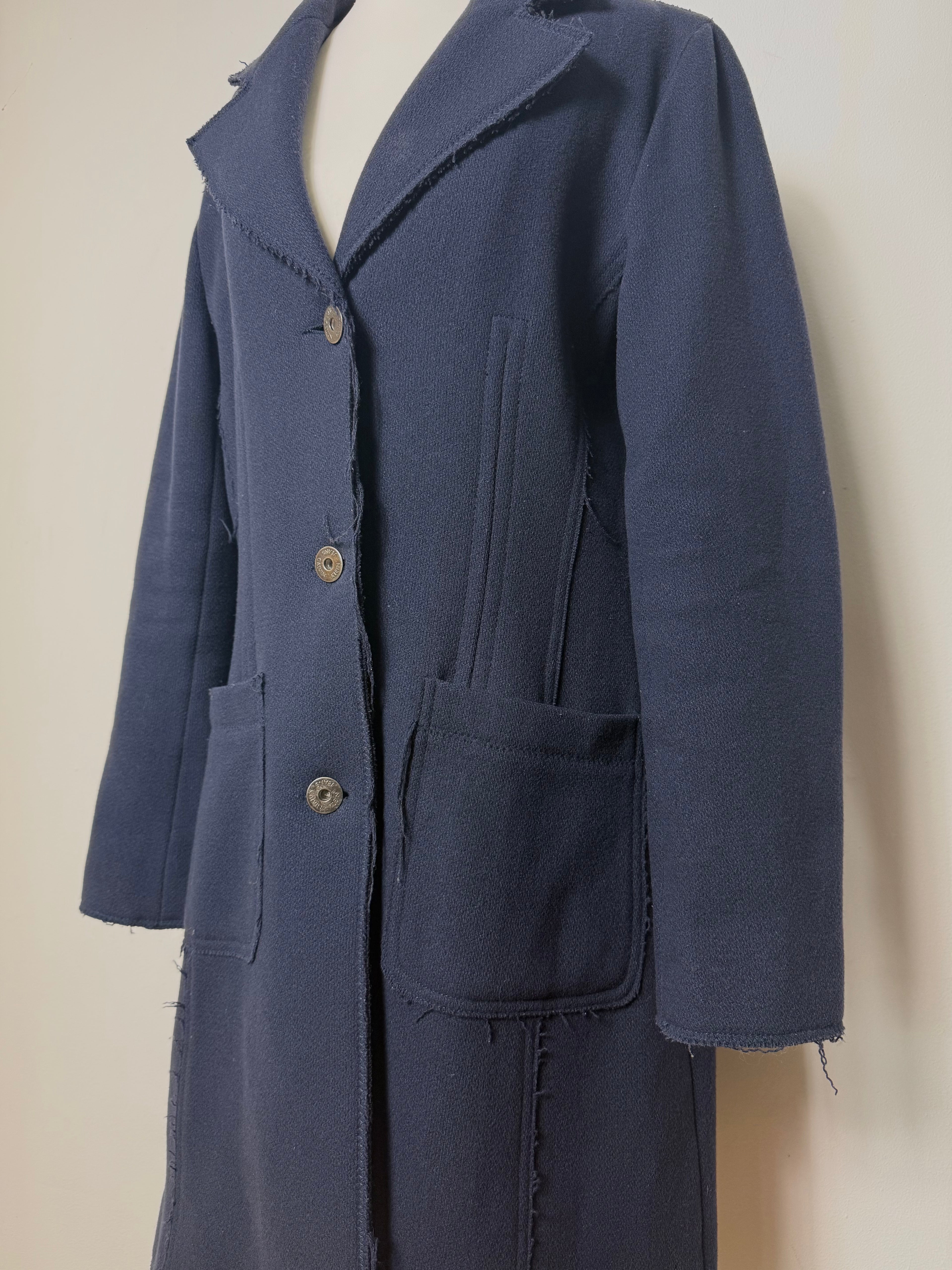 Calvin Klein Jeans Navy Wool Coat