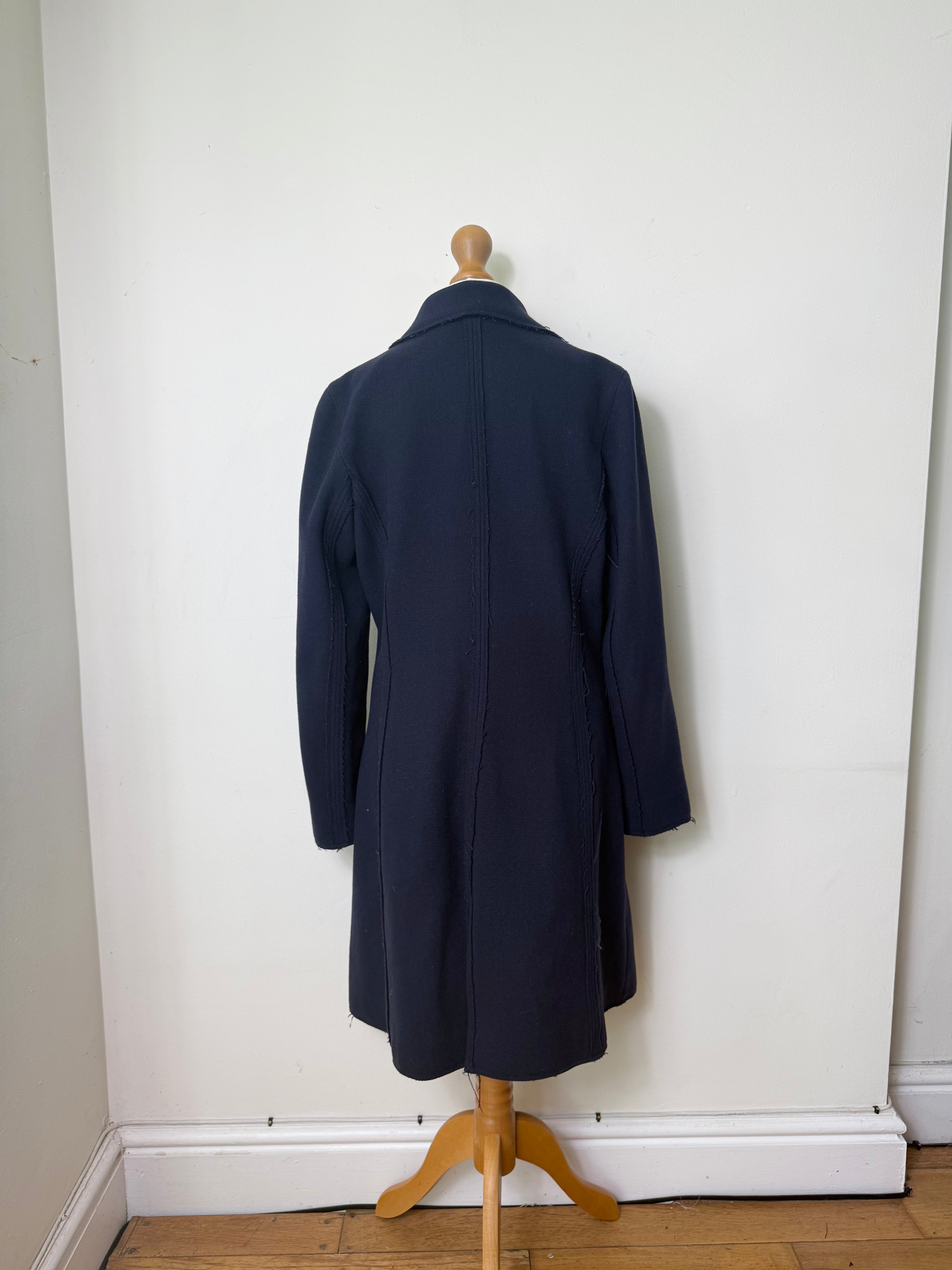 Calvin Klein Jeans Navy Wool Coat