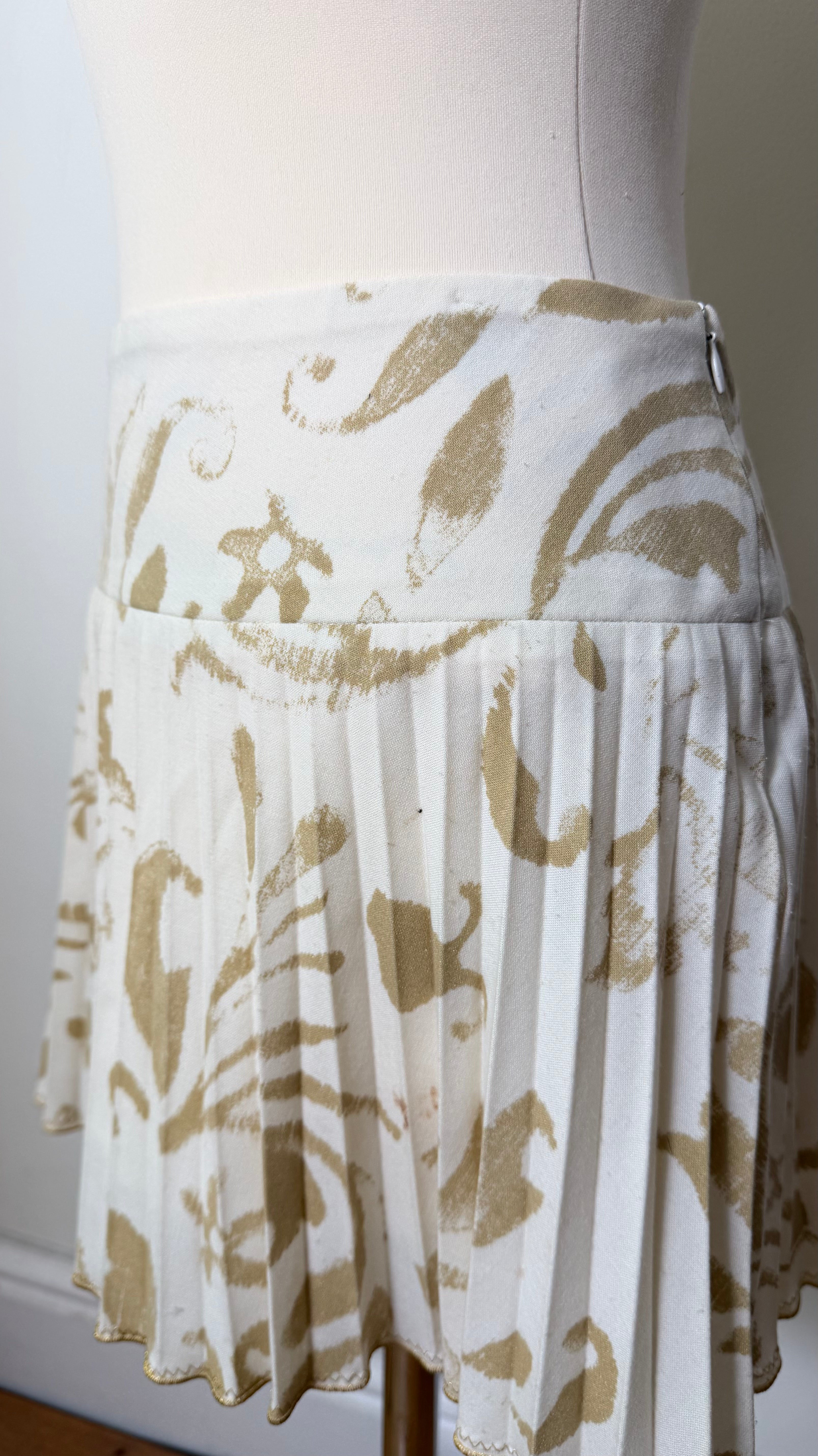 Roberto Cavalli Class Pleated Mini Skirt