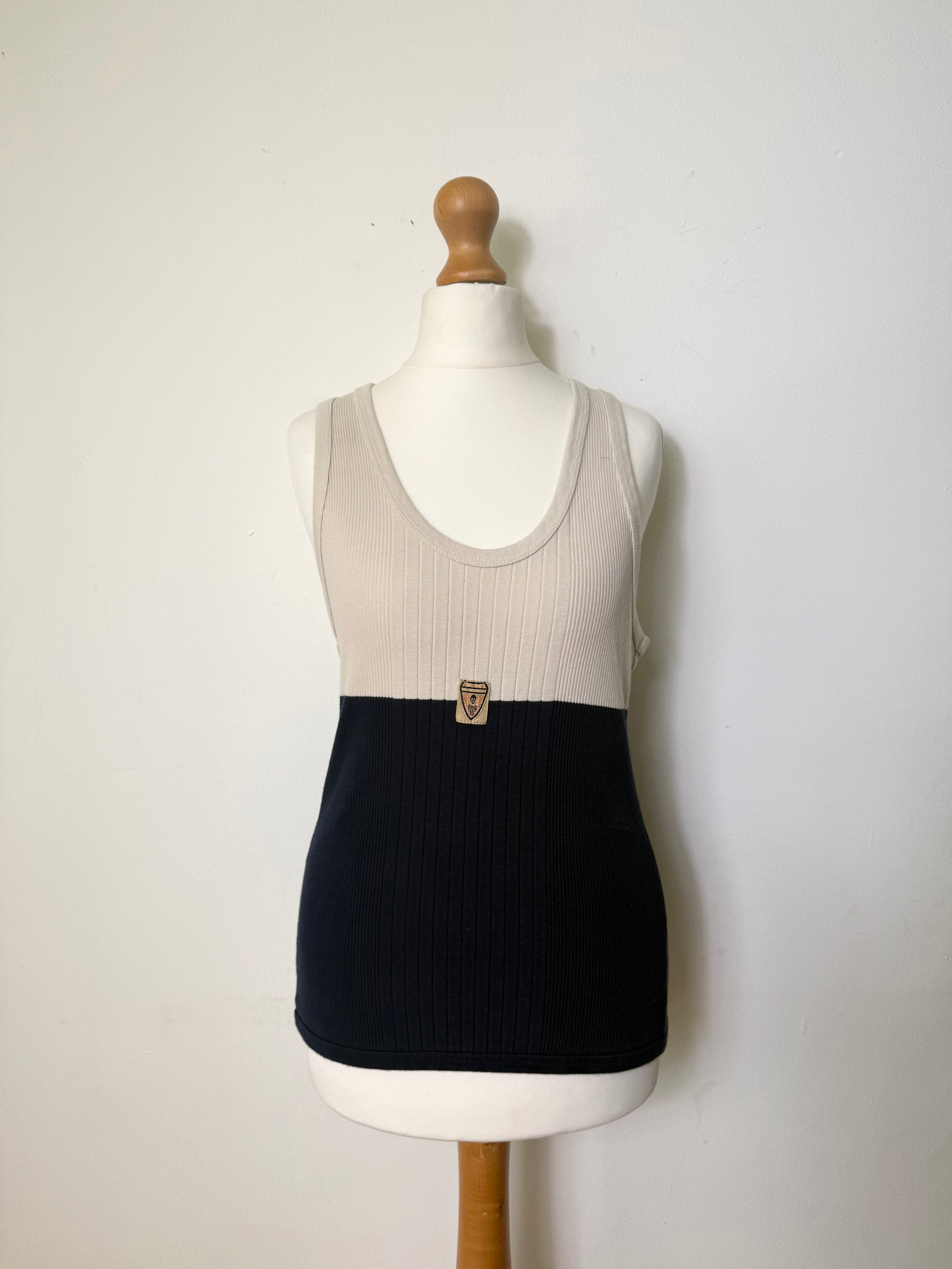 Gaultier Junior Navy and Cream Tank Top