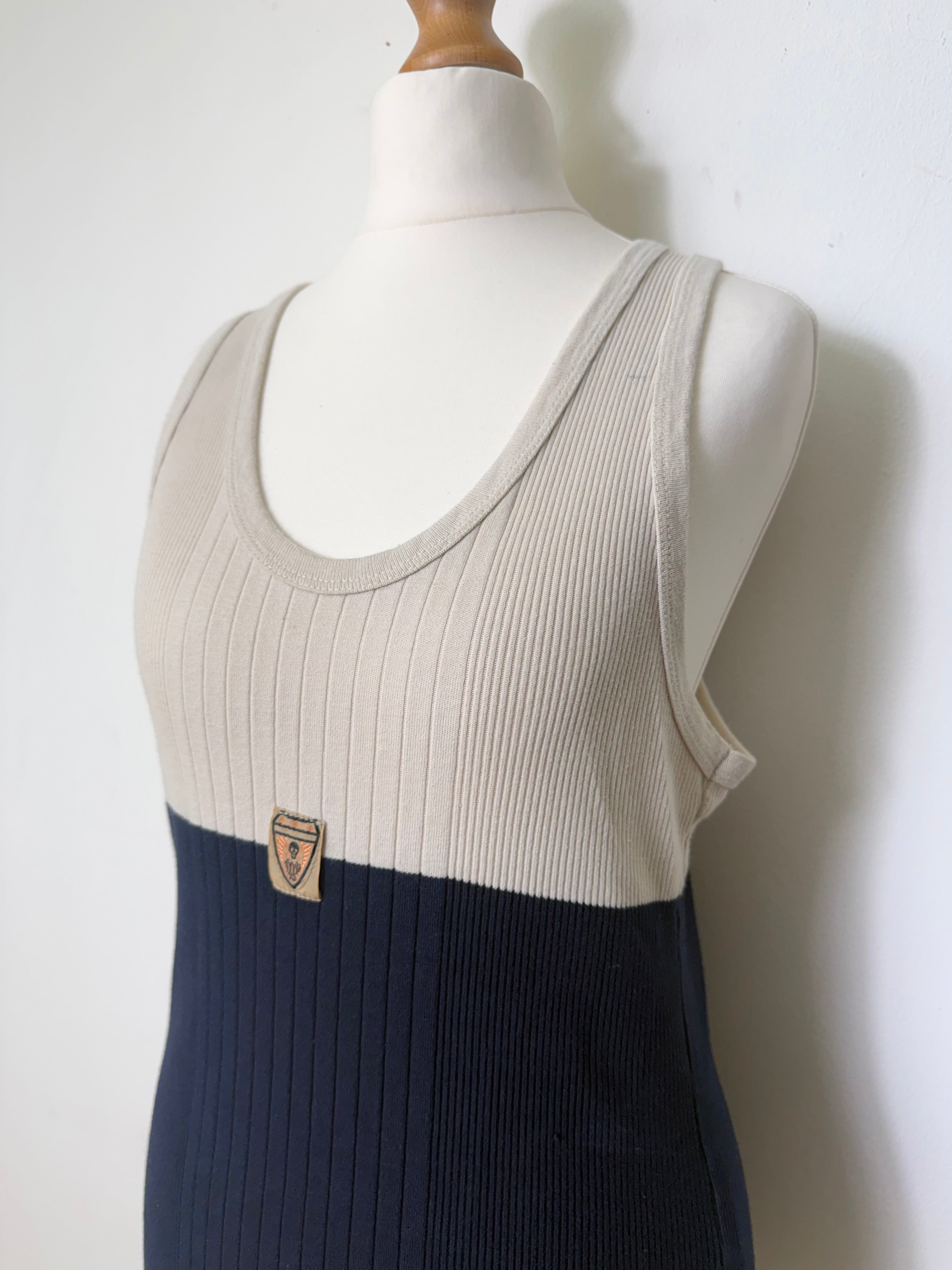 Gaultier Junior Navy and Cream Tank Top