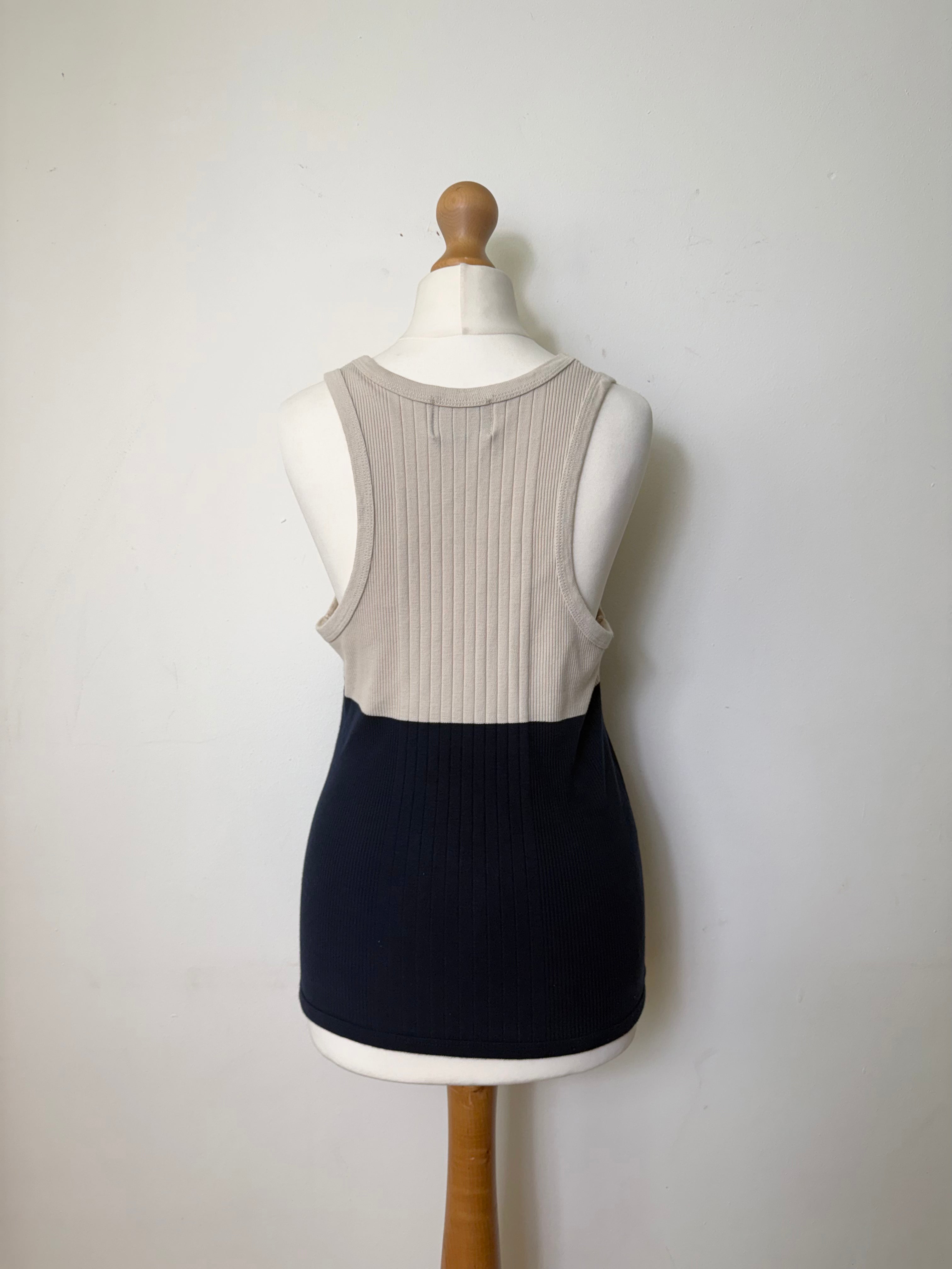 Gaultier Junior Navy and Cream Tank Top