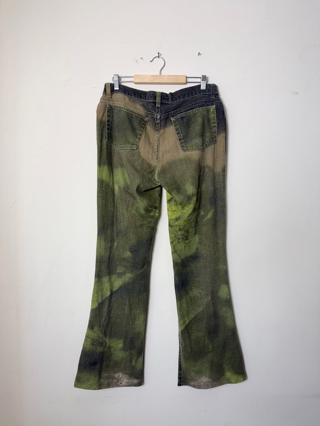 Roberto Cavalli Fall 1999 Green Leaf Print Jeans