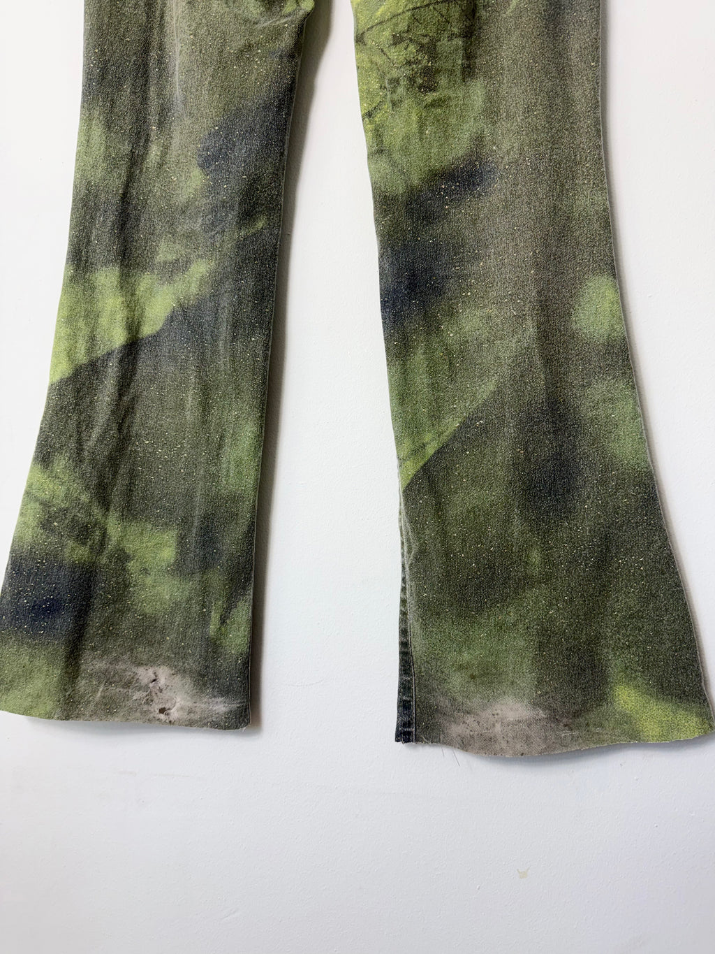 Roberto Cavalli Fall 1999 Green Leaf Print Jeans