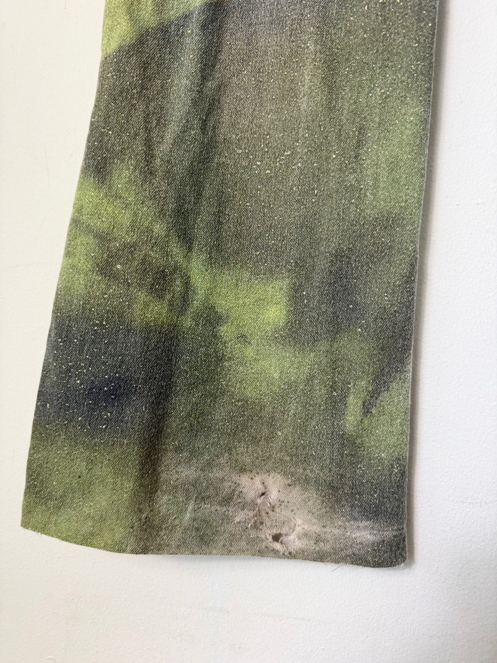 Roberto Cavalli Fall 1999 Green Leaf Print Jeans