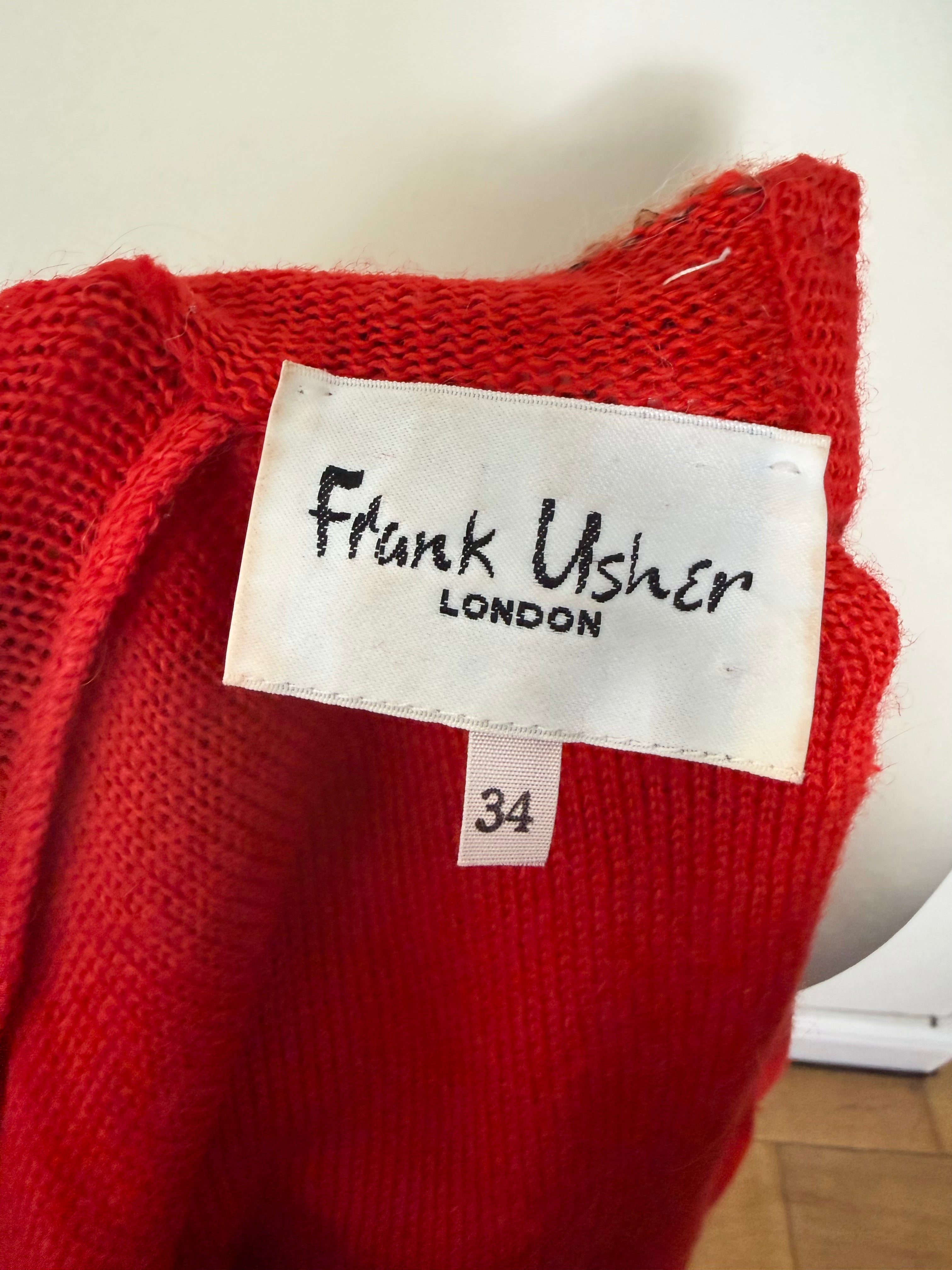 Frank Usher Red Lambswool Two Piece