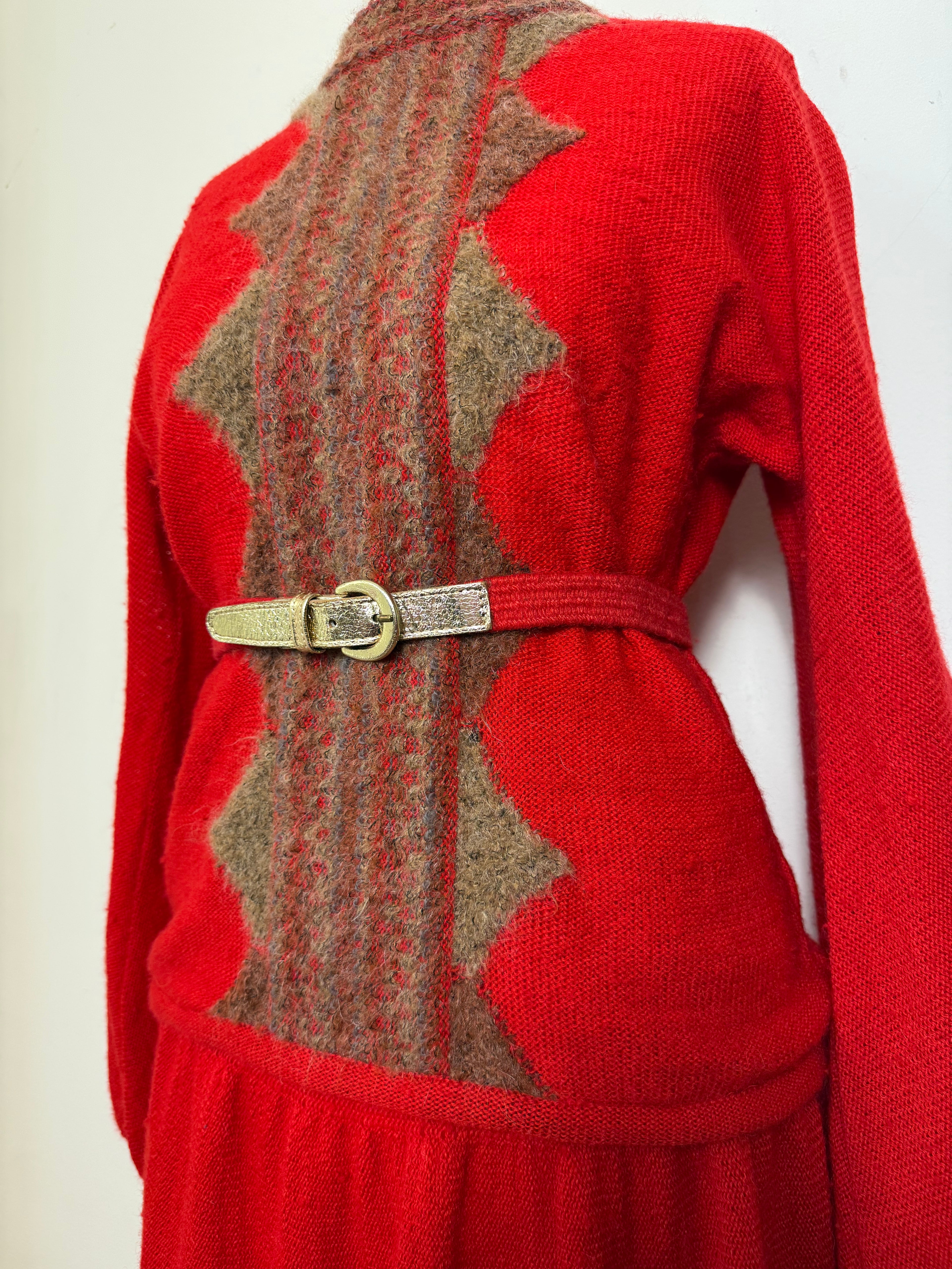 Frank Usher Red Lambswool Two Piece