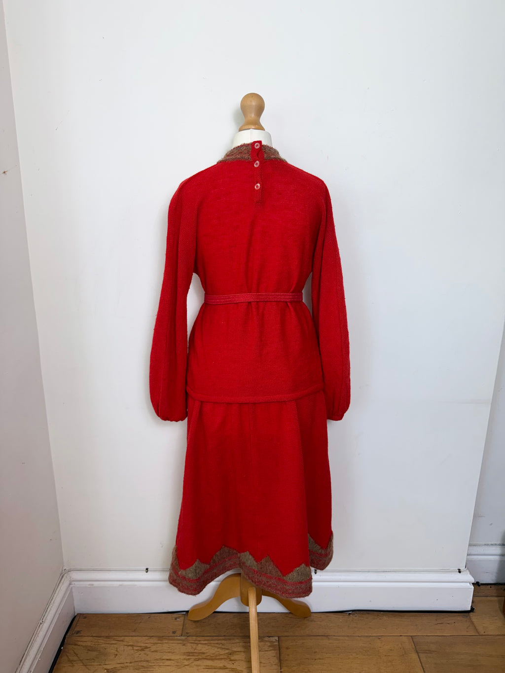 Frank Usher Red Lambswool Two Piece