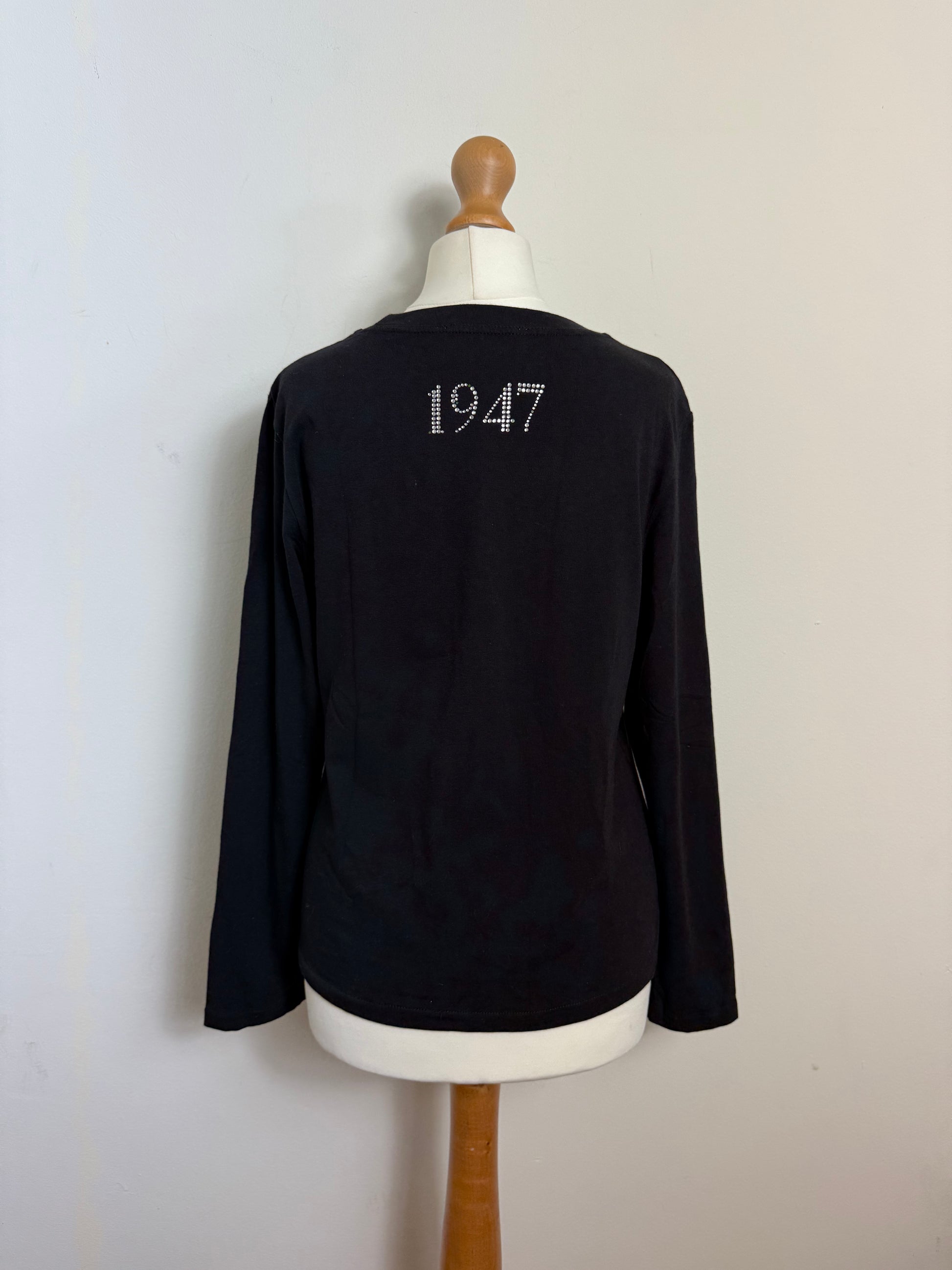 J'adore Dior 2001 Vintage Long Sleeve Black Top