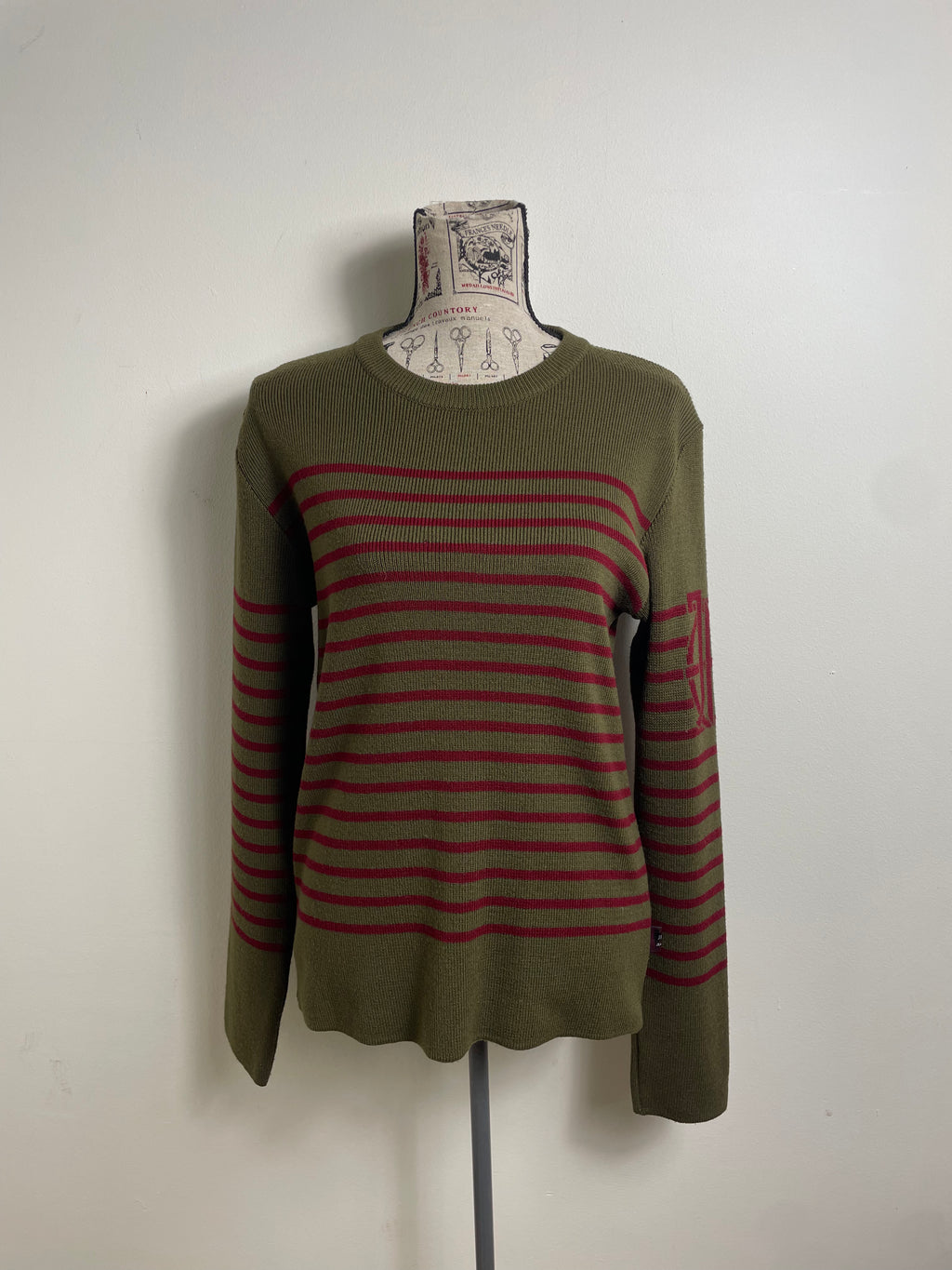 Jean Paul Gaultier Khaki Stripped Knitted Jumper