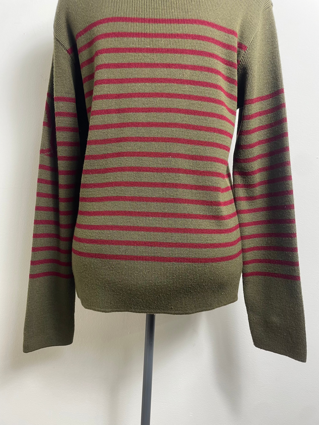 Jean Paul Gaultier Khaki Stripped Knitted Jumper