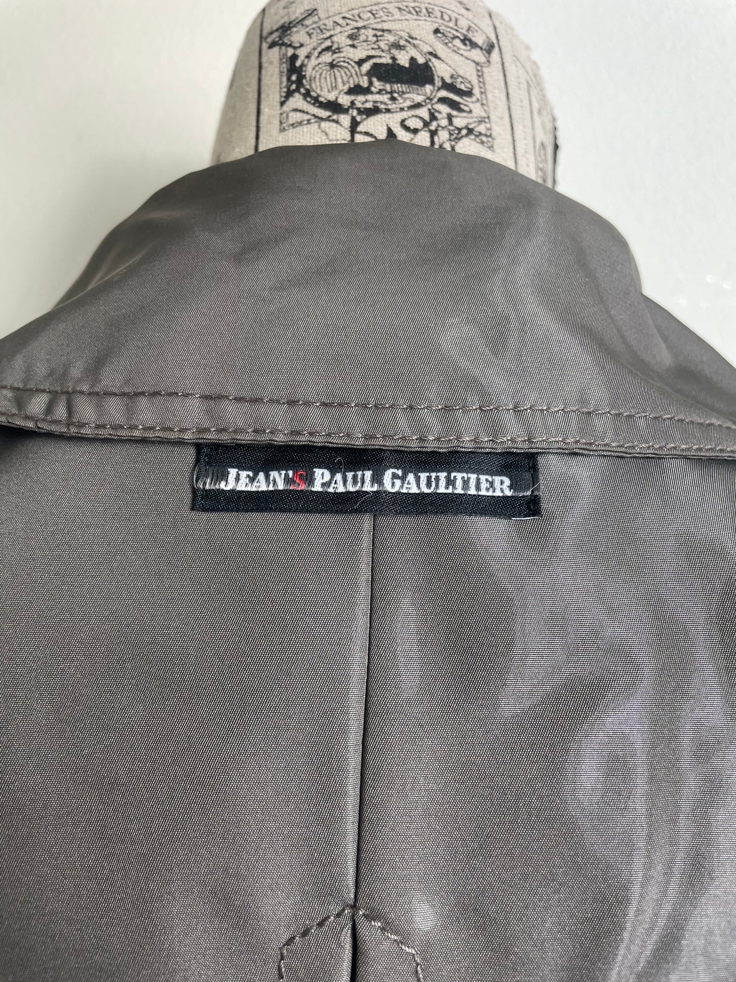 Jean Paul Gaultier Patent Khaki Trench Coat