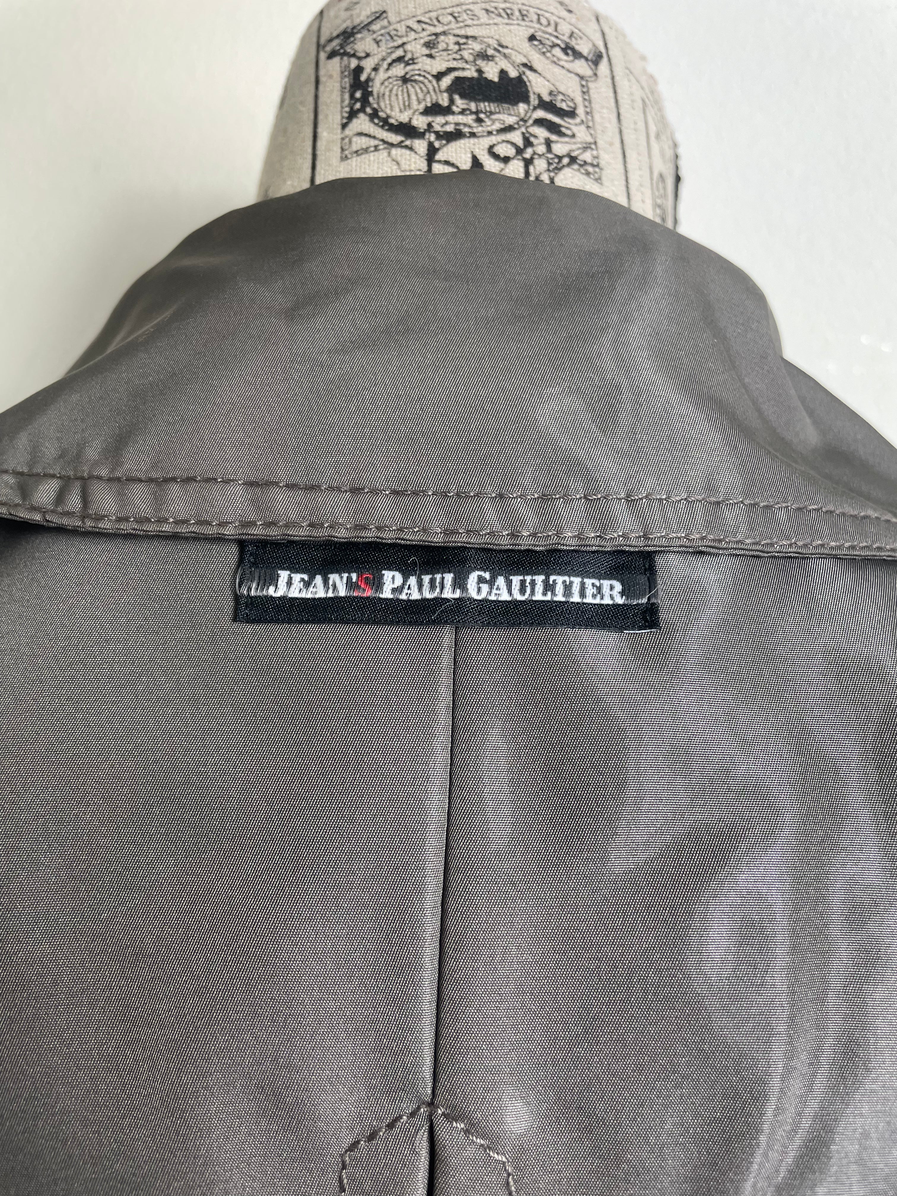 Jean Paul Gaultier Patent Khaki Trench Coat