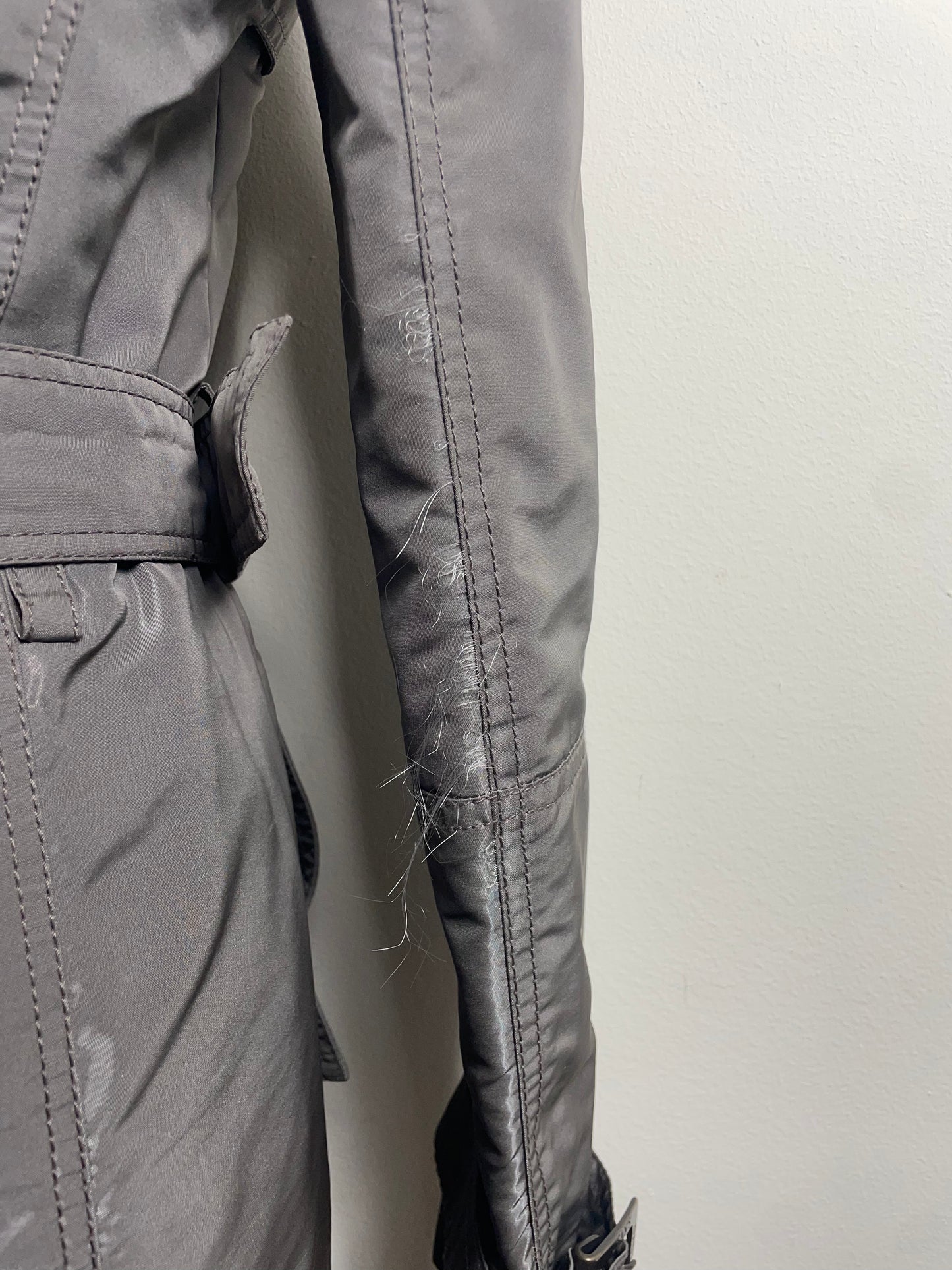 Jean Paul Gaultier Patent Khaki Trench Coat