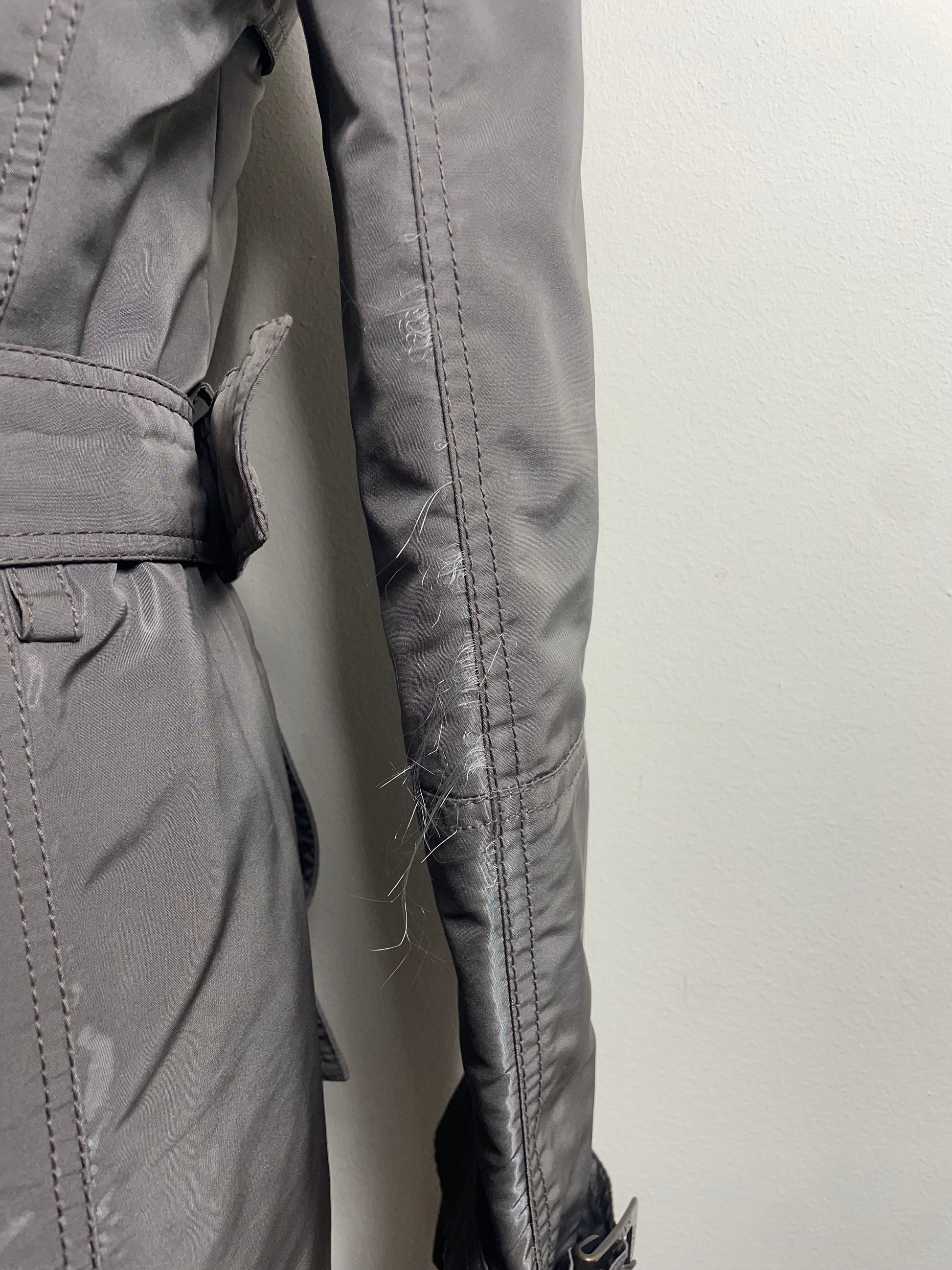Jean Paul Gaultier Patent Khaki Trench Coat