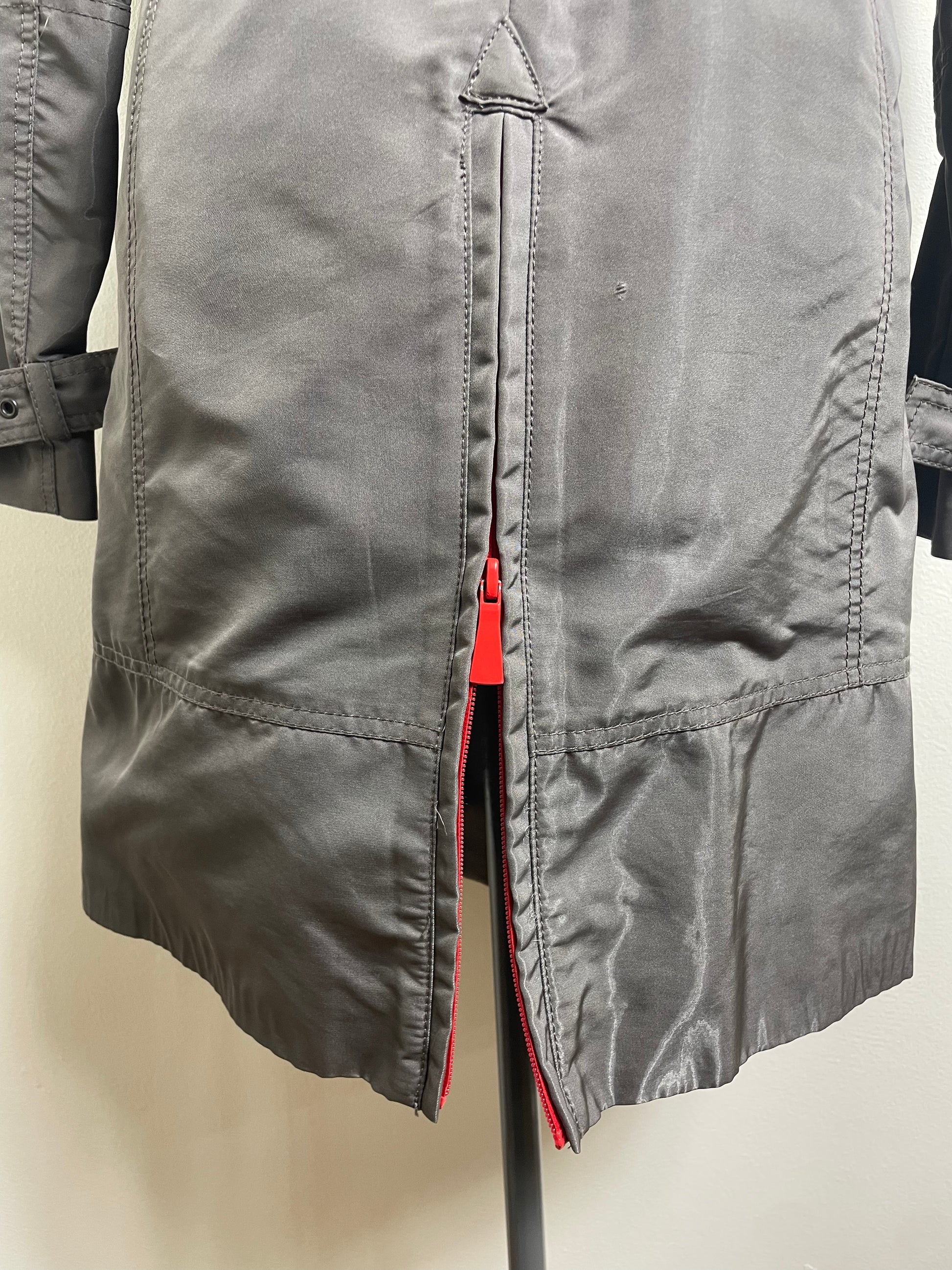 Jean Paul Gaultier Patent Khaki Trench Coat