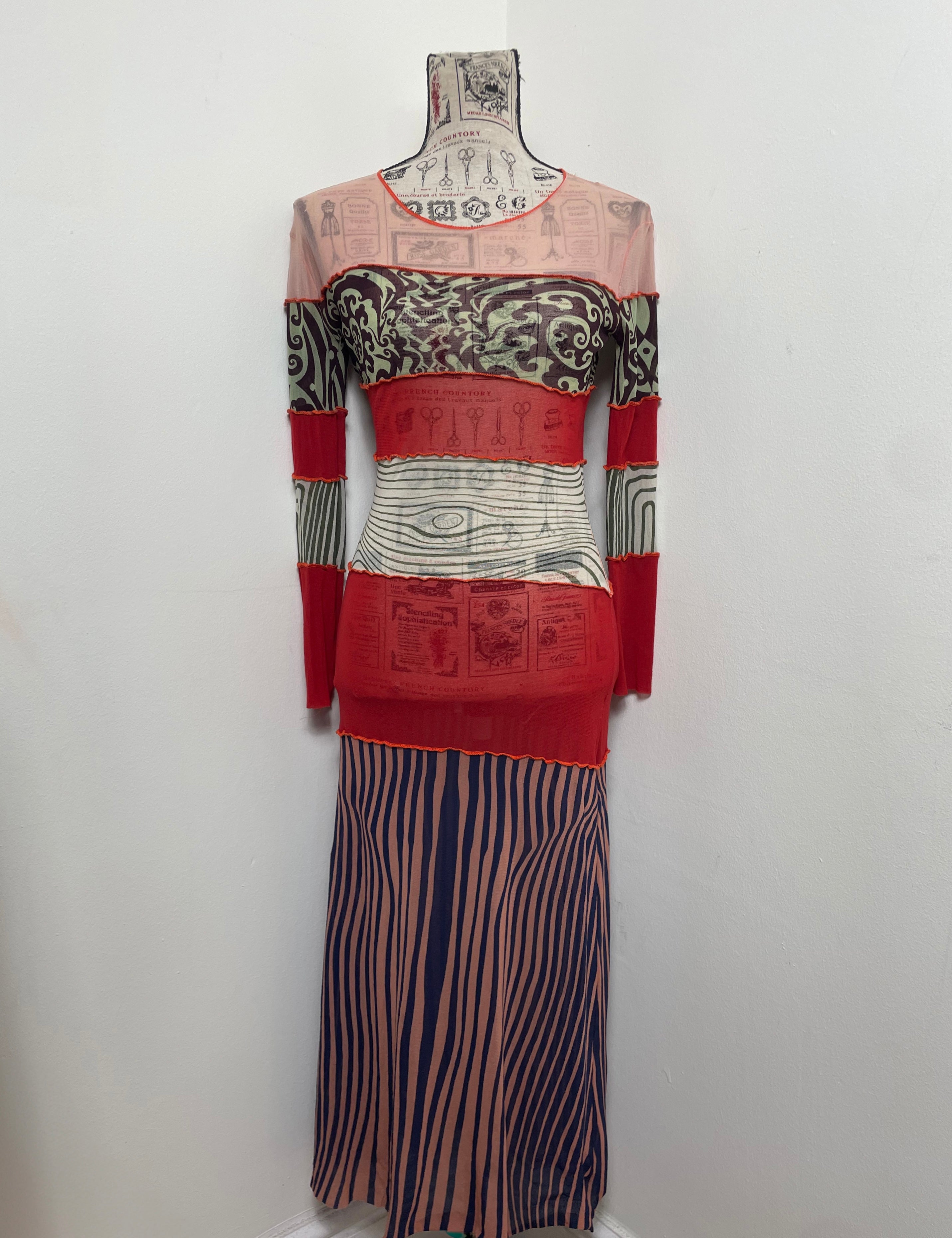 Jean Paul Gaultier Spring 1996 Cyberbaba Mesh Maxi Dress