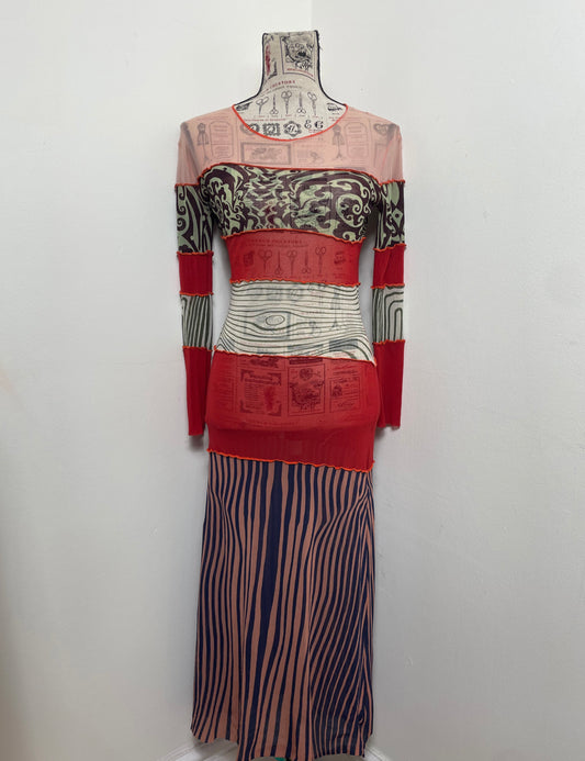 Jean Paul Gaultier Spring 1996 Cyberbaba Mesh Maxi Dress