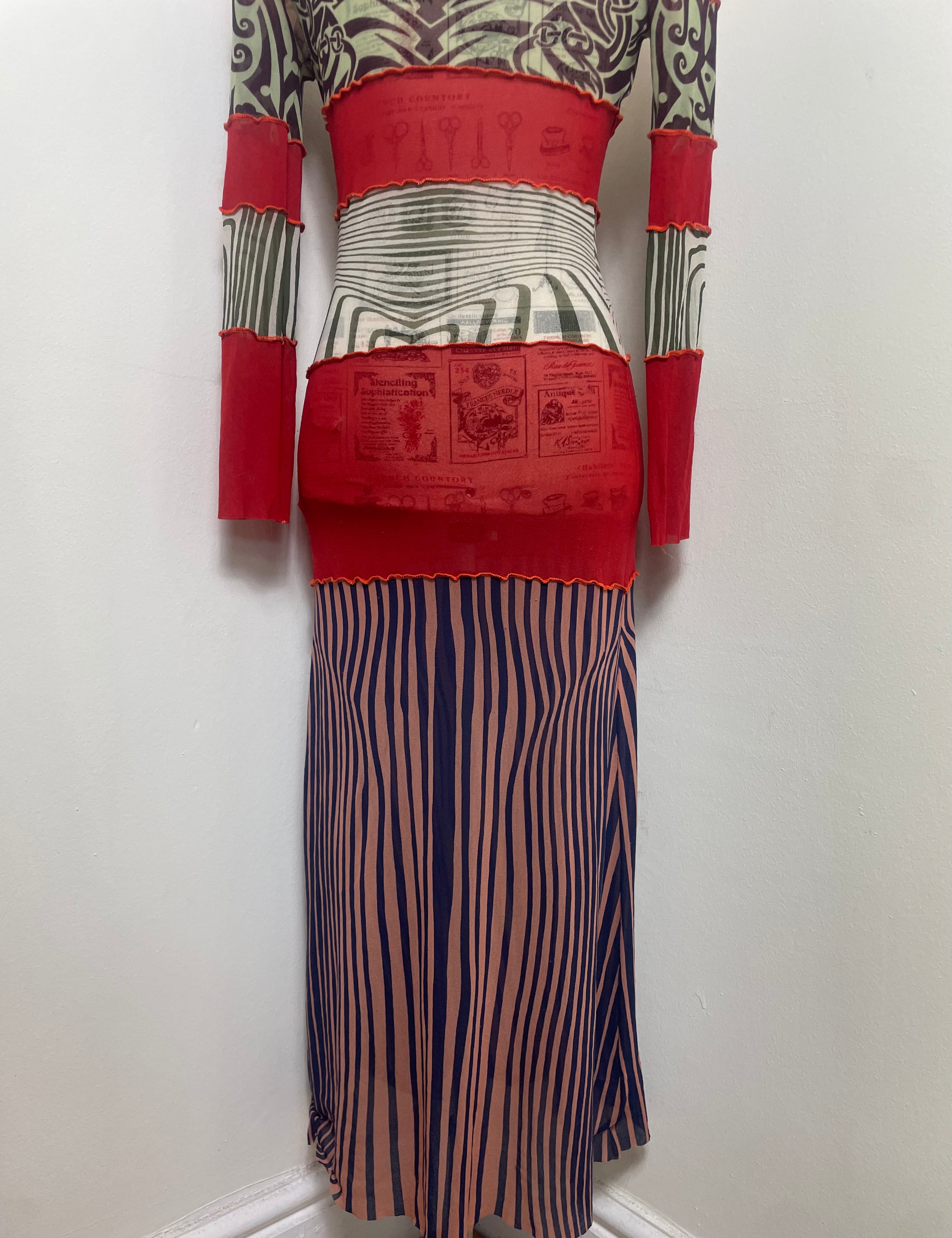 Jean Paul Gaultier Spring 1996 Cyberbaba Mesh Maxi Dress