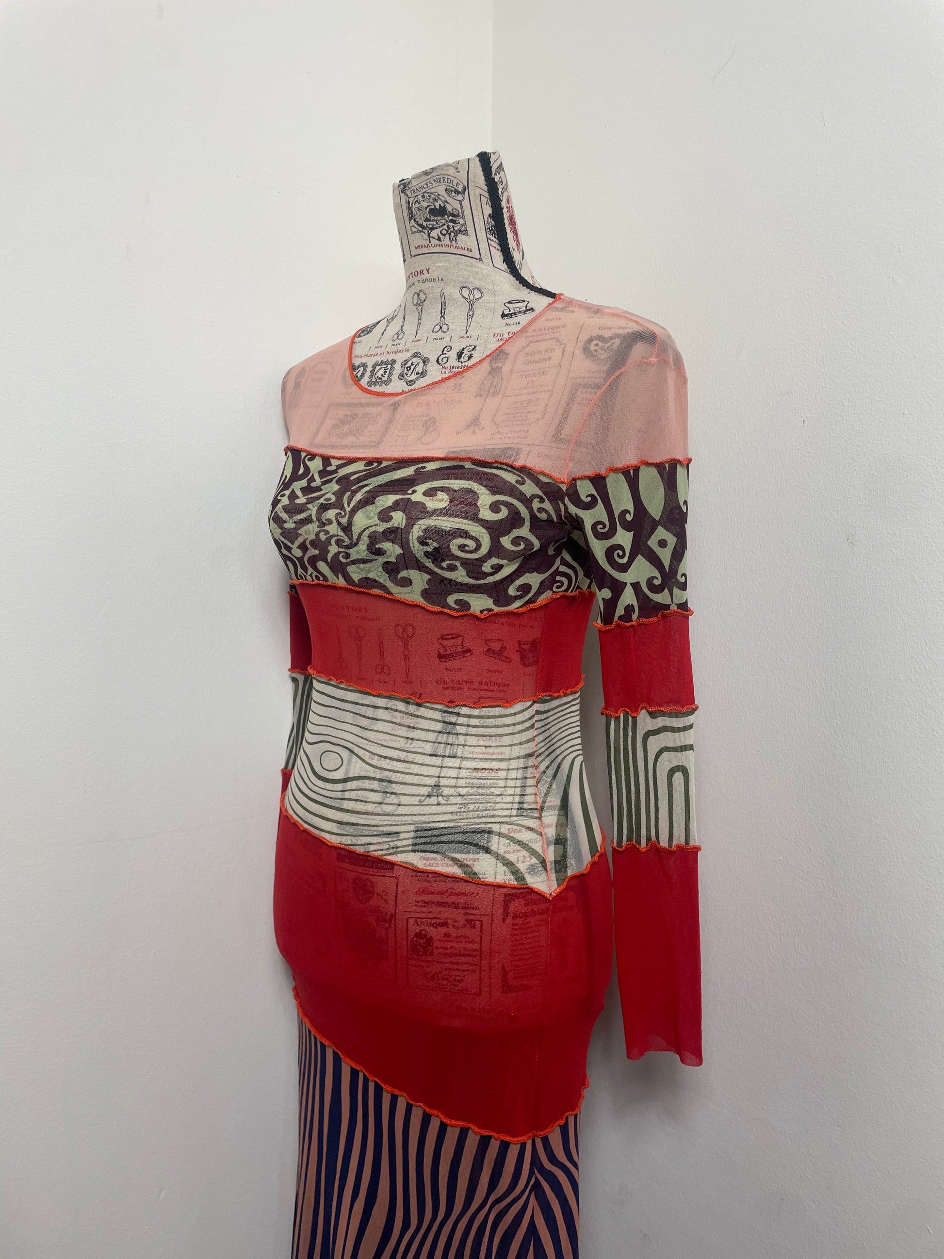 Jean Paul Gaultier Spring 1996 Cyberbaba Mesh Maxi Dress