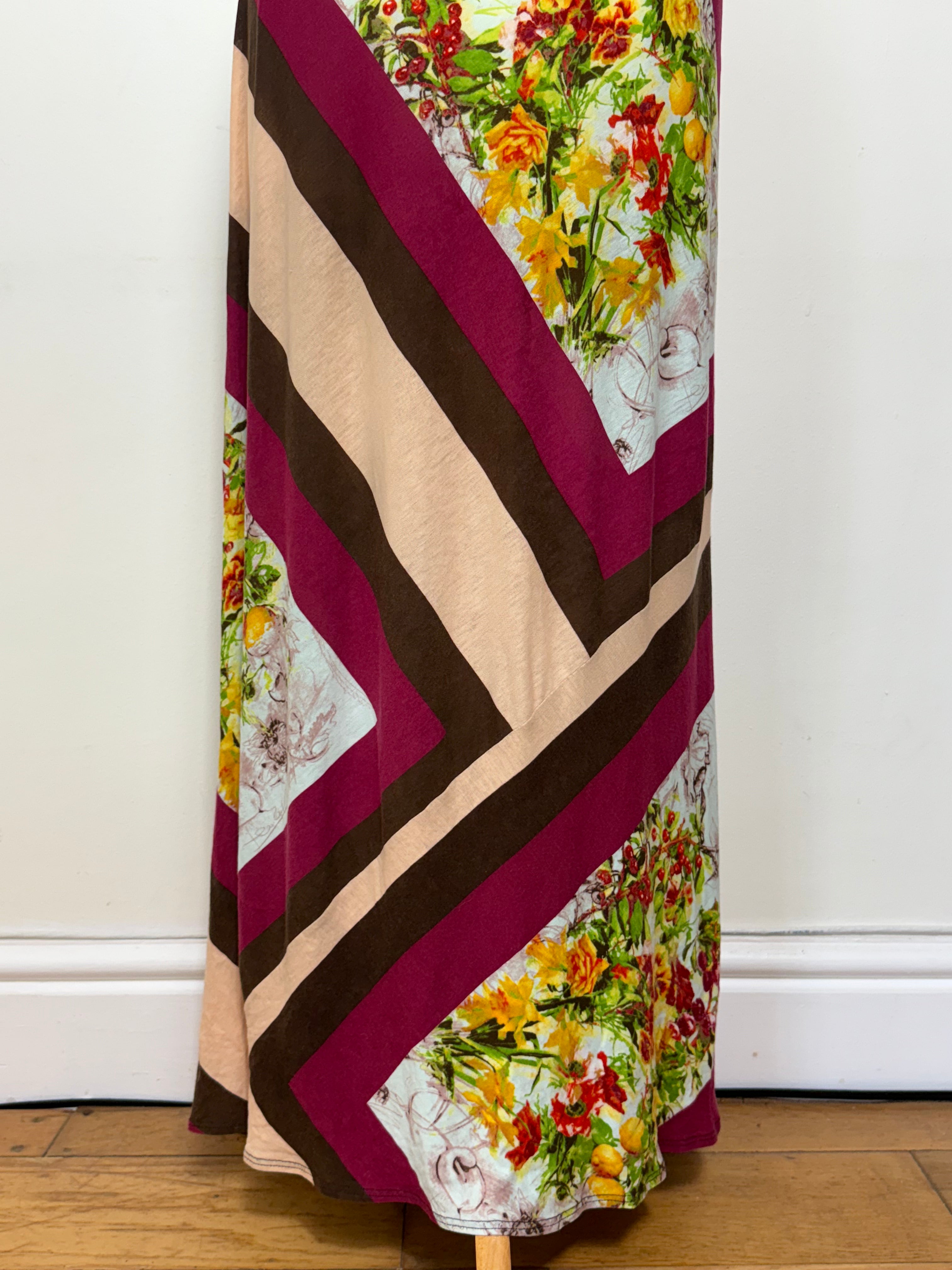 Jean Paul Gaultier Spring 1999 Fruit & Floral Abstract Maxi Skirt