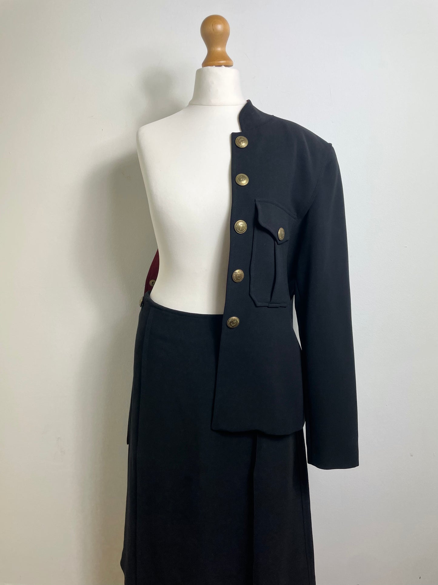Jean Paul Gaultier Vintage Fall 1996 Military-Style Jacket & Skirt Set