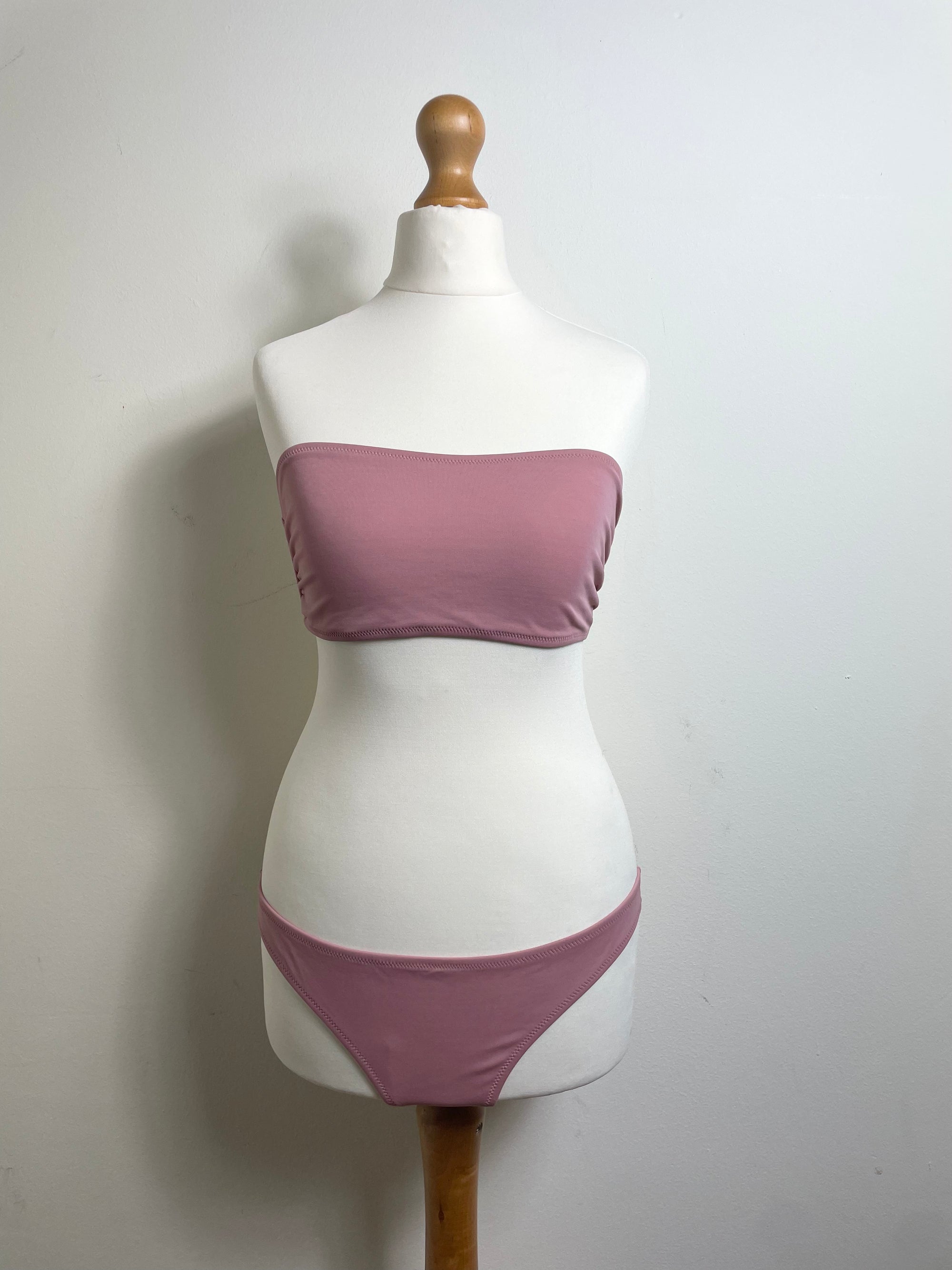John Galliano Vintage Rose Bandeau Bikini Set