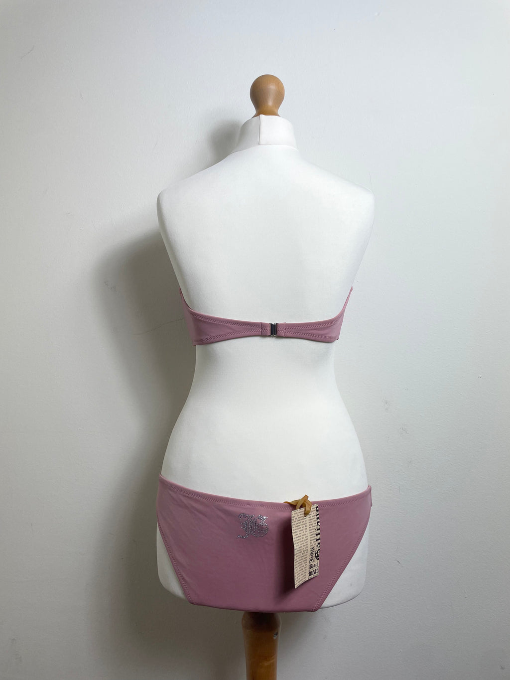 John Galliano Vintage Rose Bandeau Bikini Set