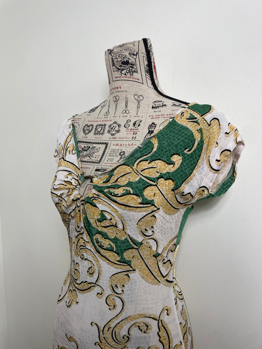 Just Cavalli Mosaic Vine Print Midi Dress