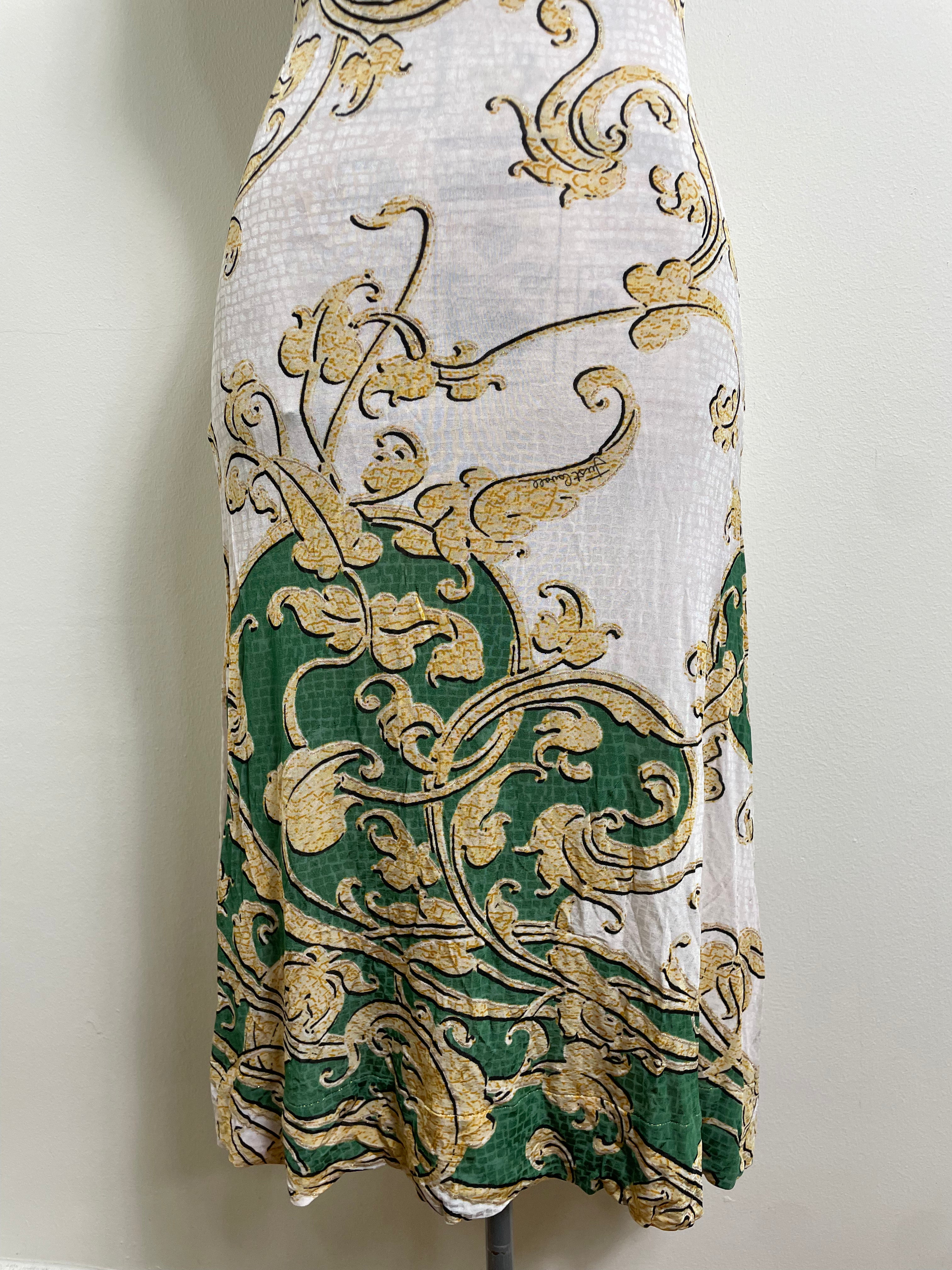 Just Cavalli Mosaic Vine Print Midi Dress