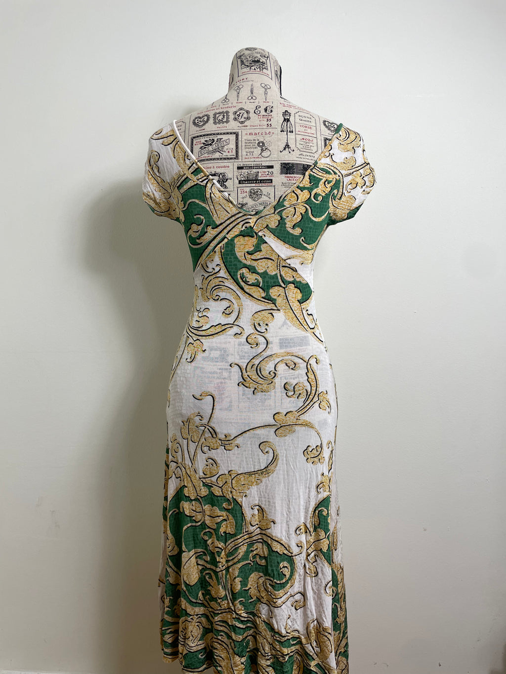 Just Cavalli Mosaic Vine Print Midi Dress