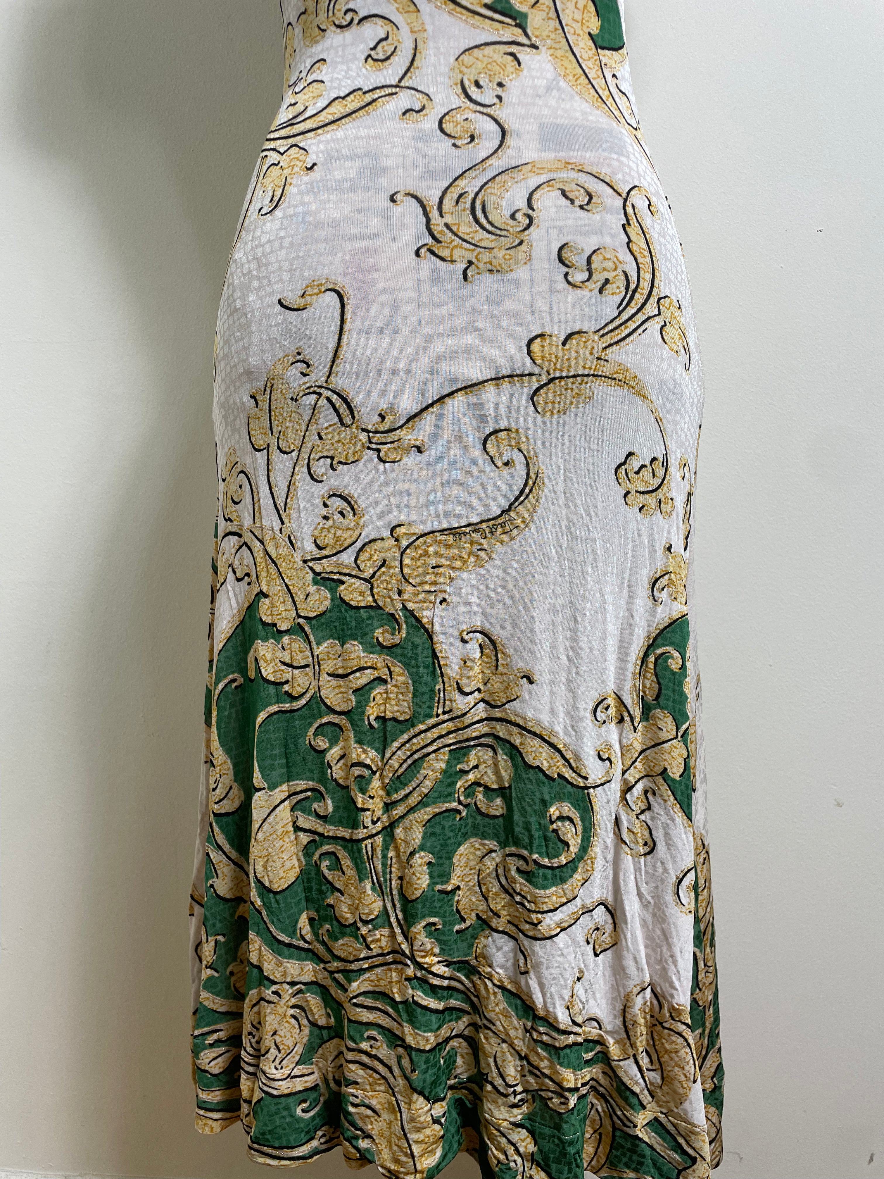 Just Cavalli Mosaic Vine Print Midi Dress