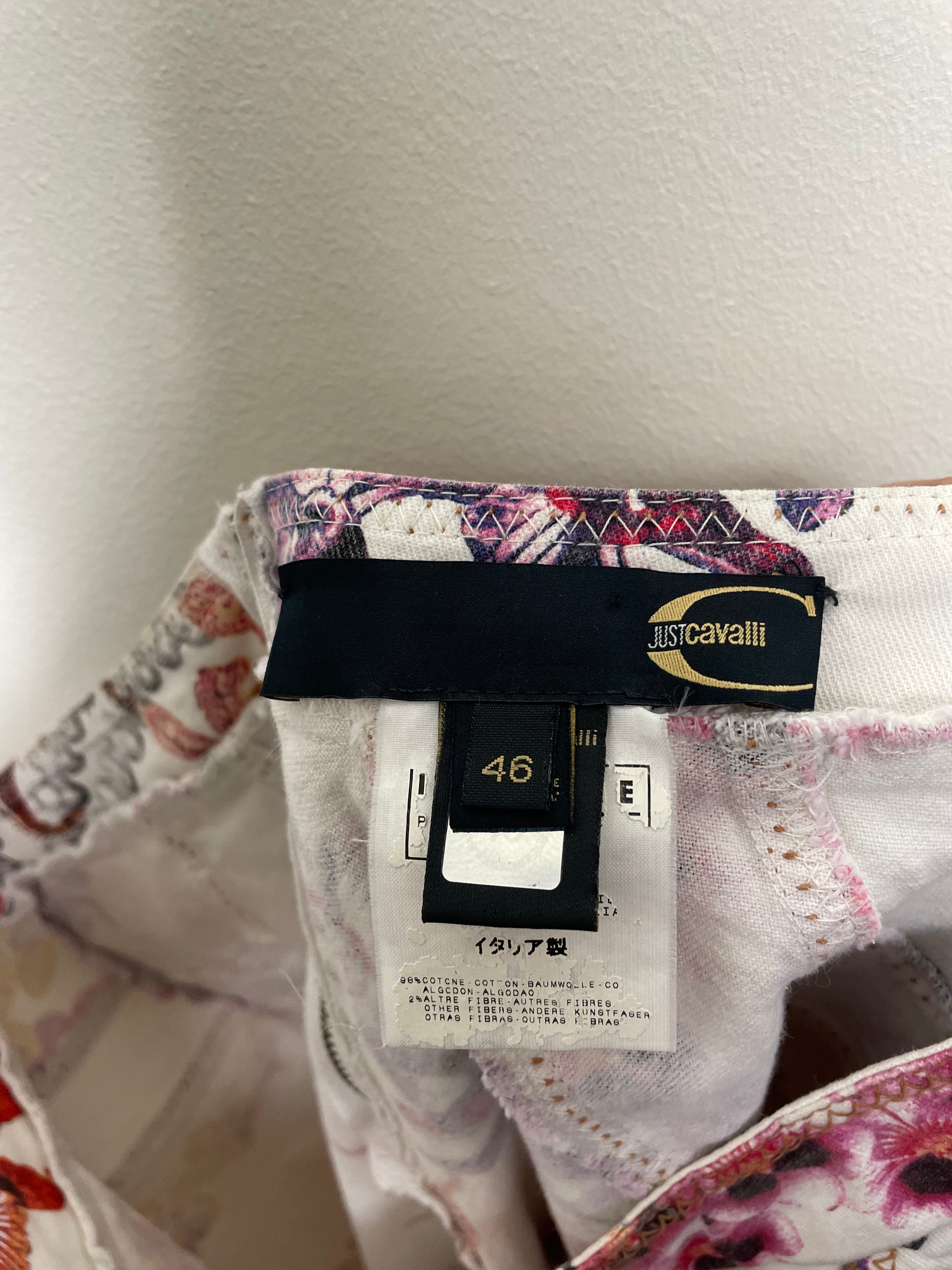 Just Cavalli Orchid-Print Fitted Blazer & Skirt Set