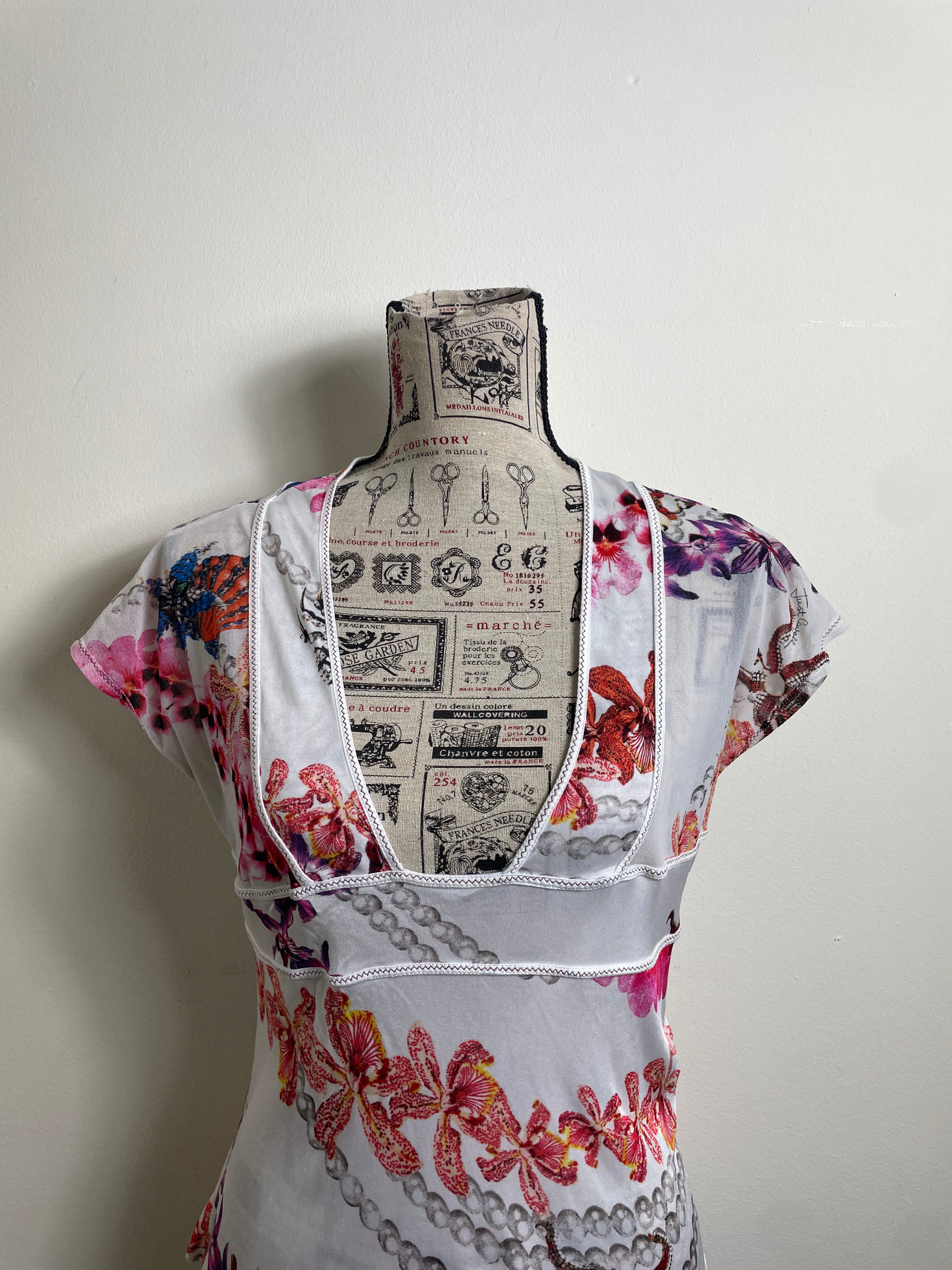 Just Cavalli Orchid Print Blouse