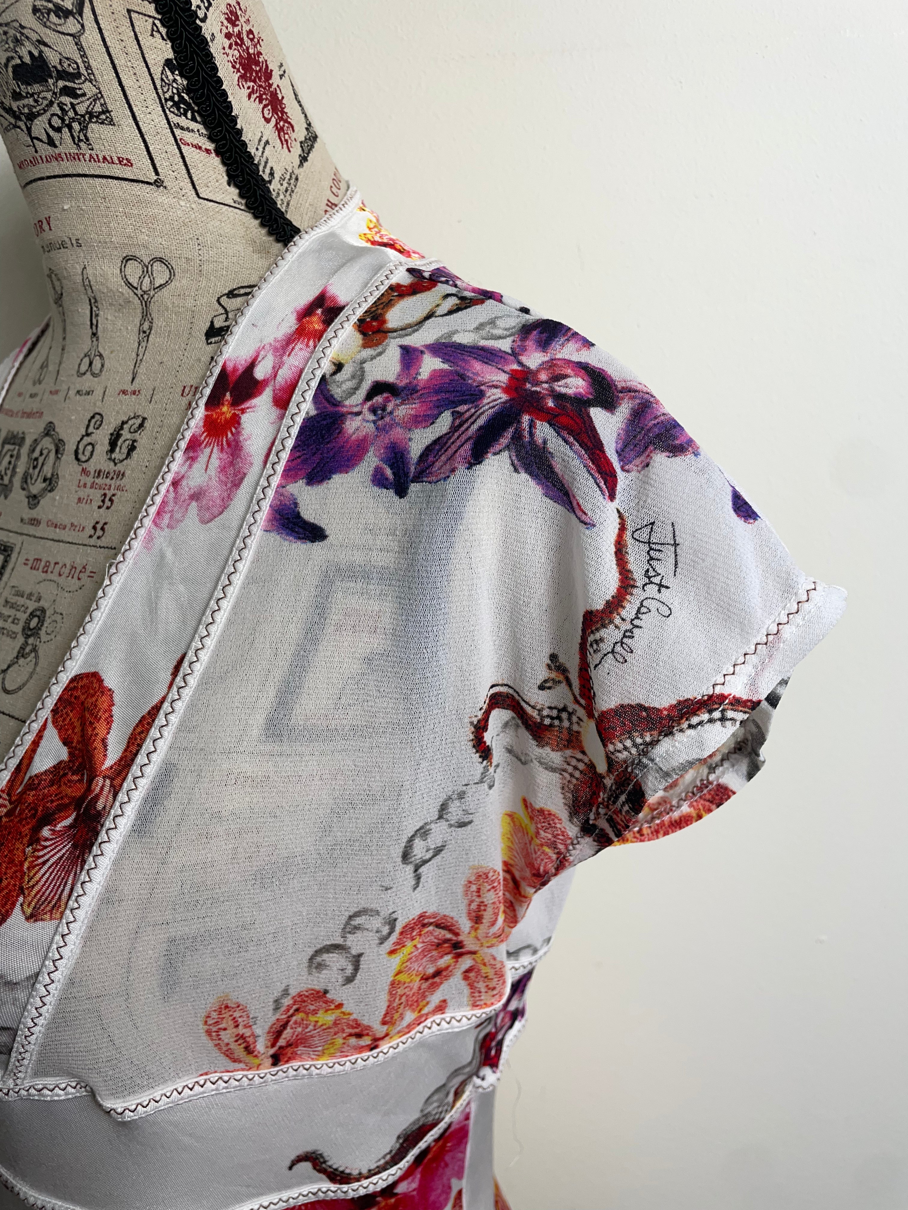 Just Cavalli Orchid Print Blouse