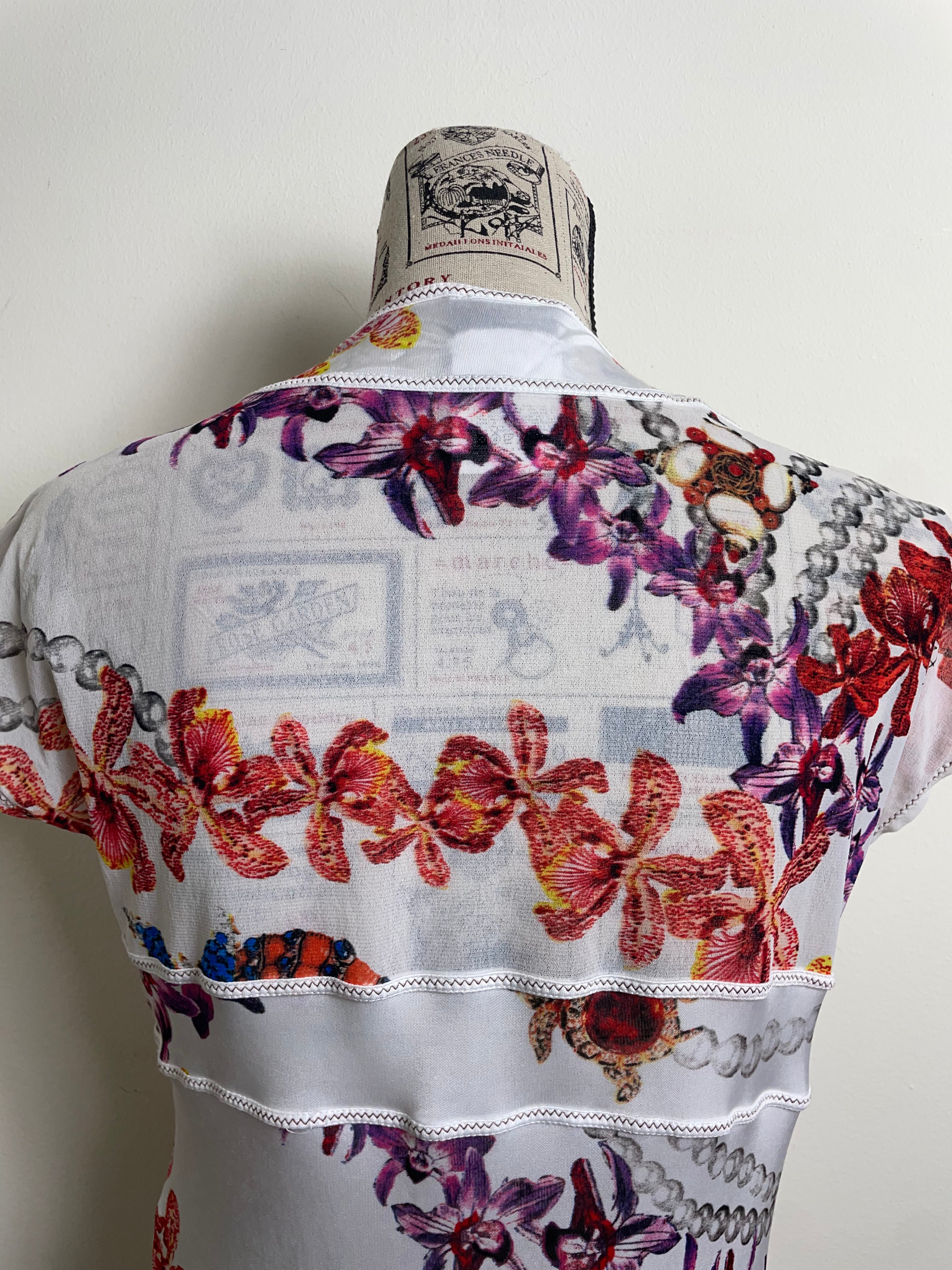 Just Cavalli Orchid Print Blouse