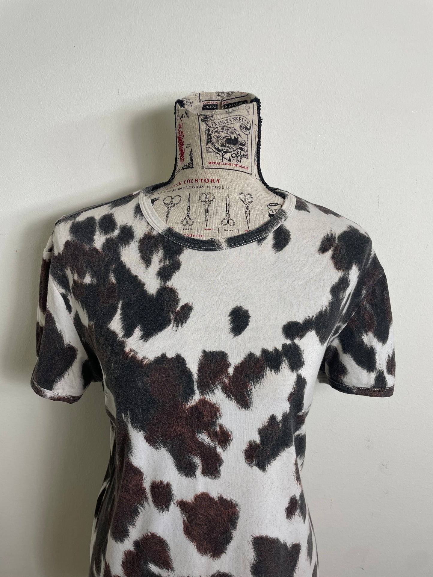 Just Cavalli Vintage Cow Print T-Shirt