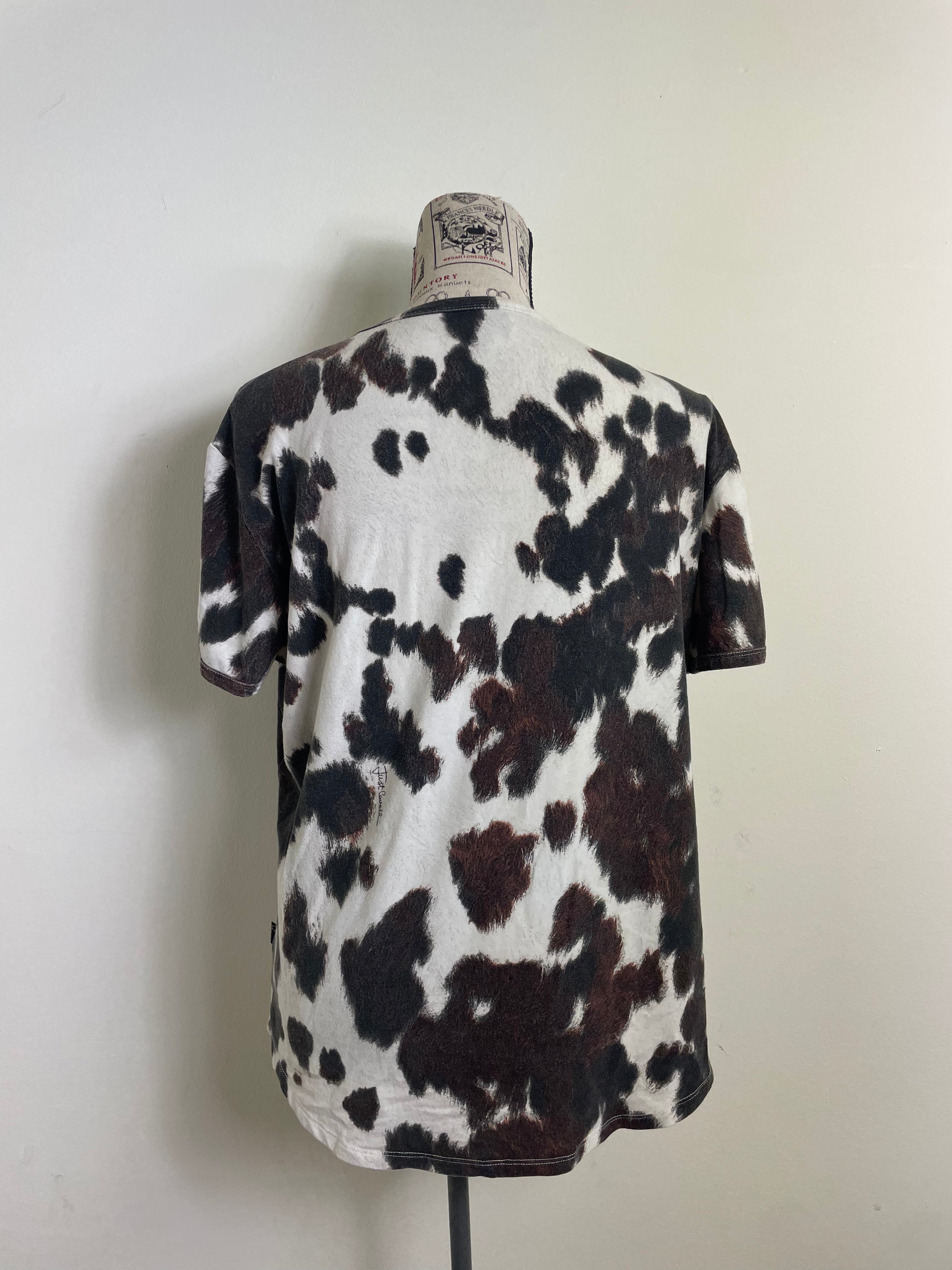 Just Cavalli Vintage Cow Print T-Shirt