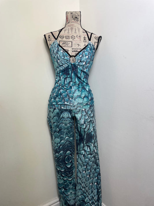 Just Cavalli Vintage Python Print Jeans & Cami Set