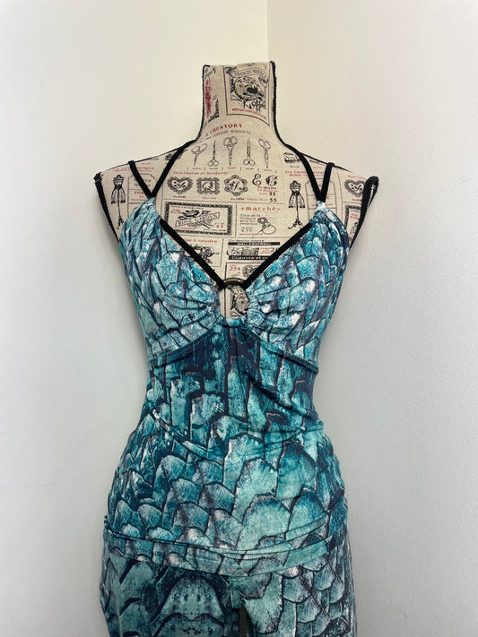 Just Cavalli Vintage Python Print Jeans & Cami Set