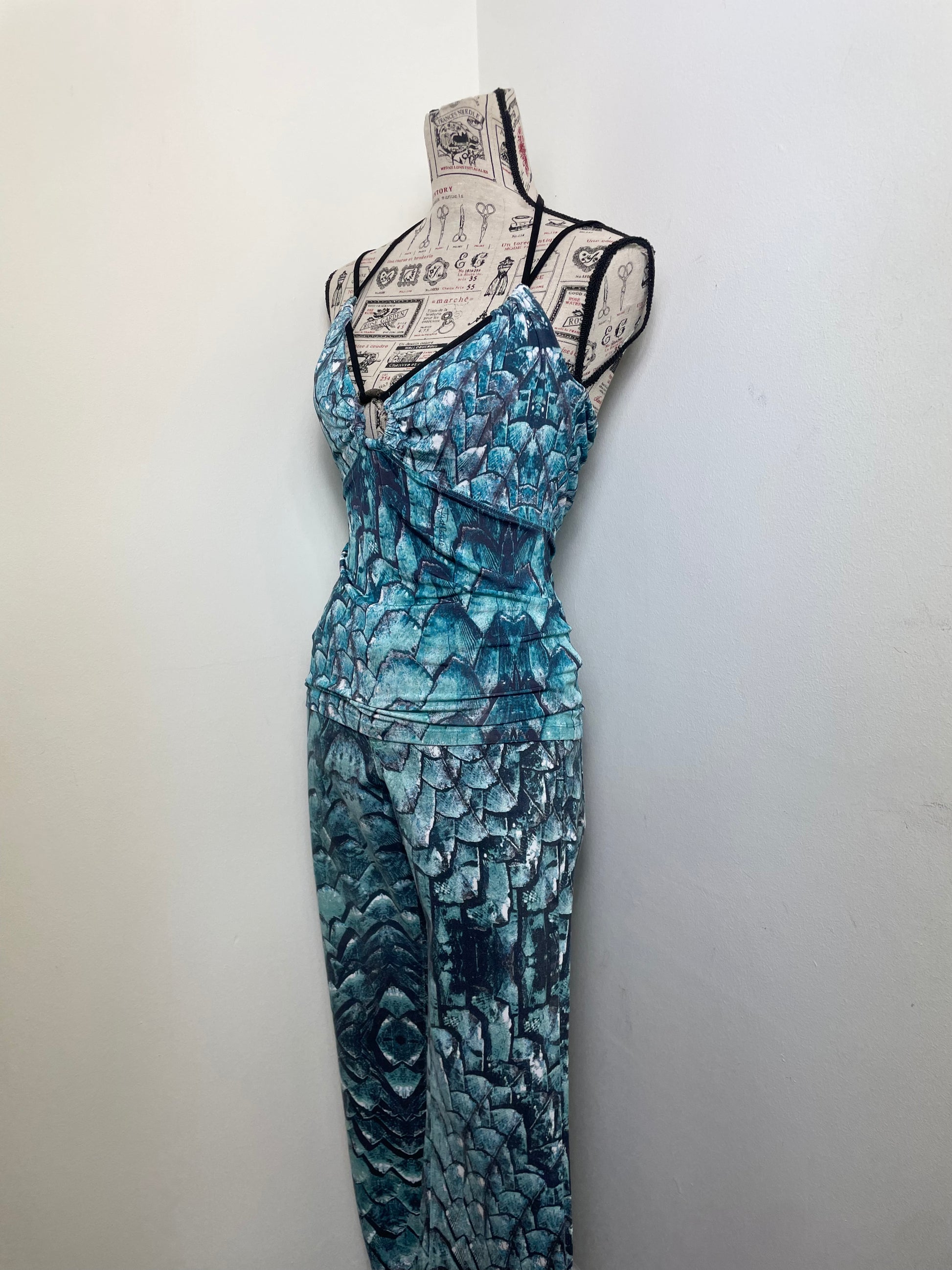 Just Cavalli Vintage Python Print Jeans & Cami Set